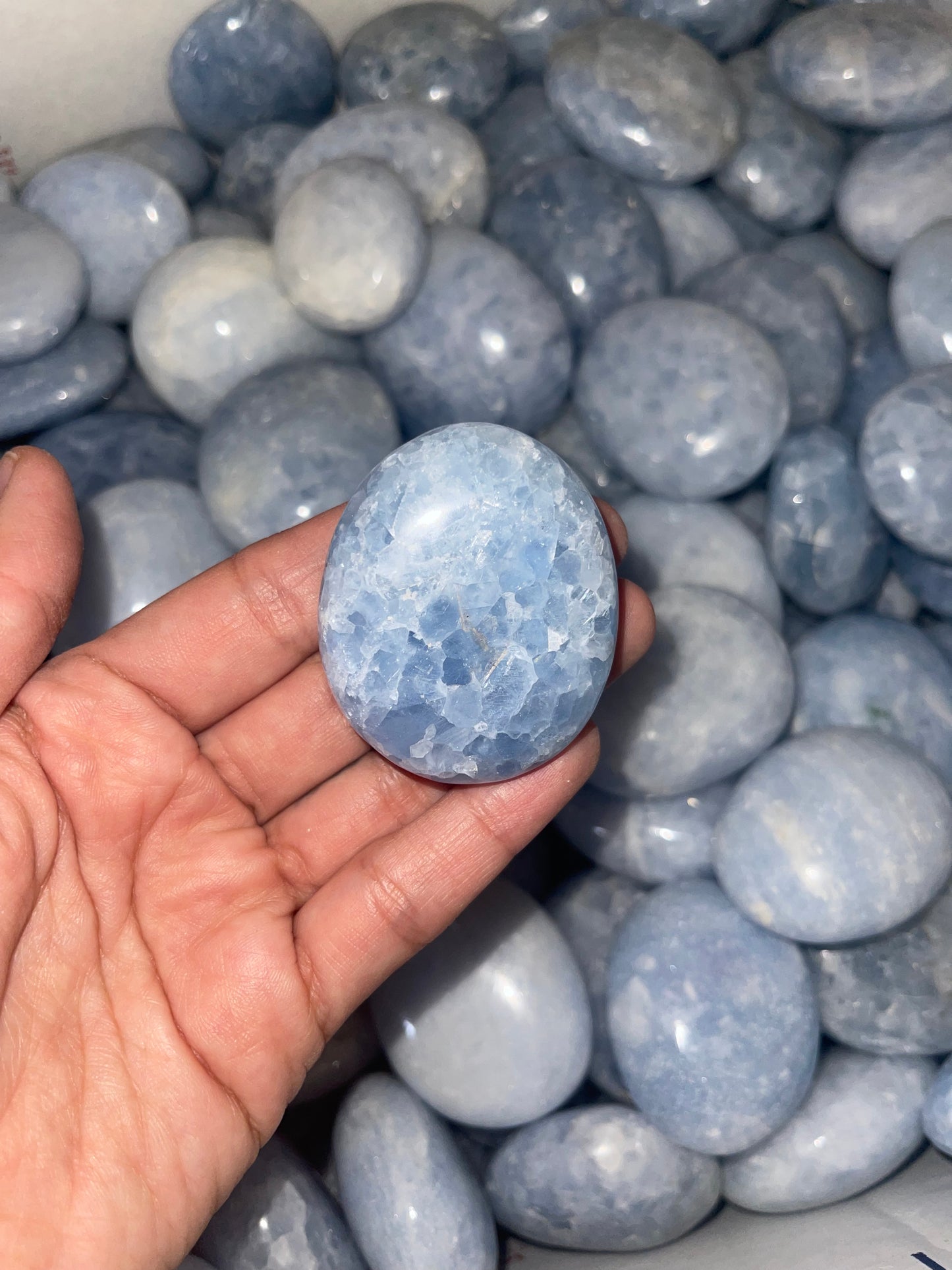 Blue Calcite Palm 1 lb