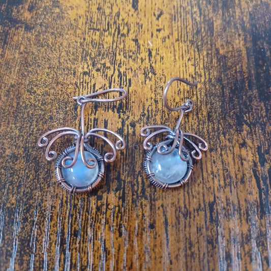 @connectco Moonstone Antique Copper Earings