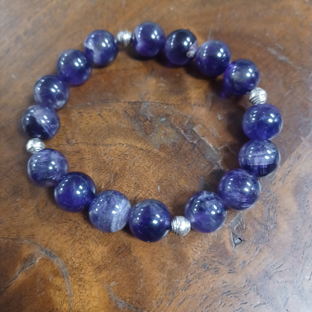 Amethyst with spacer bracelet