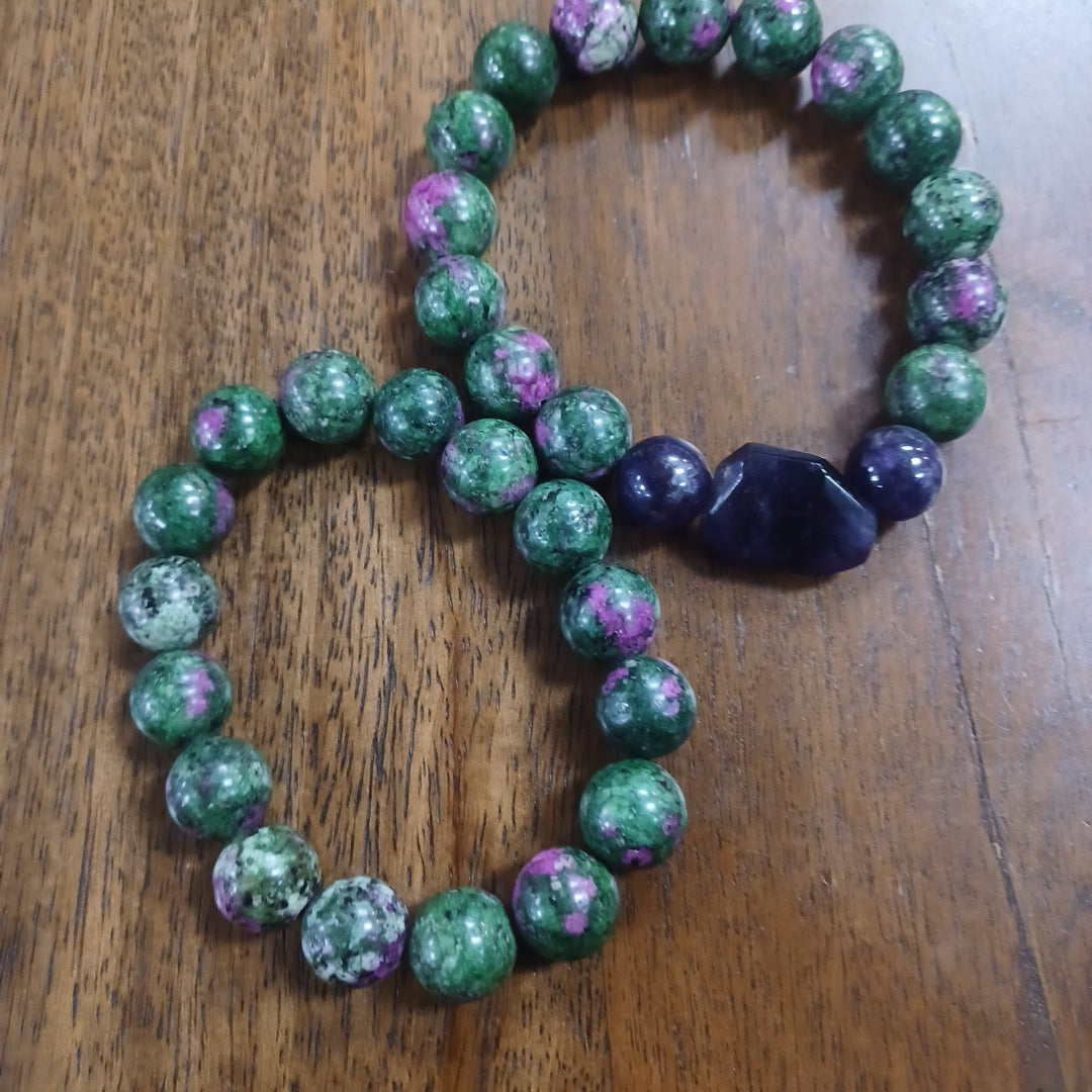 Ruby zoisite bracelet