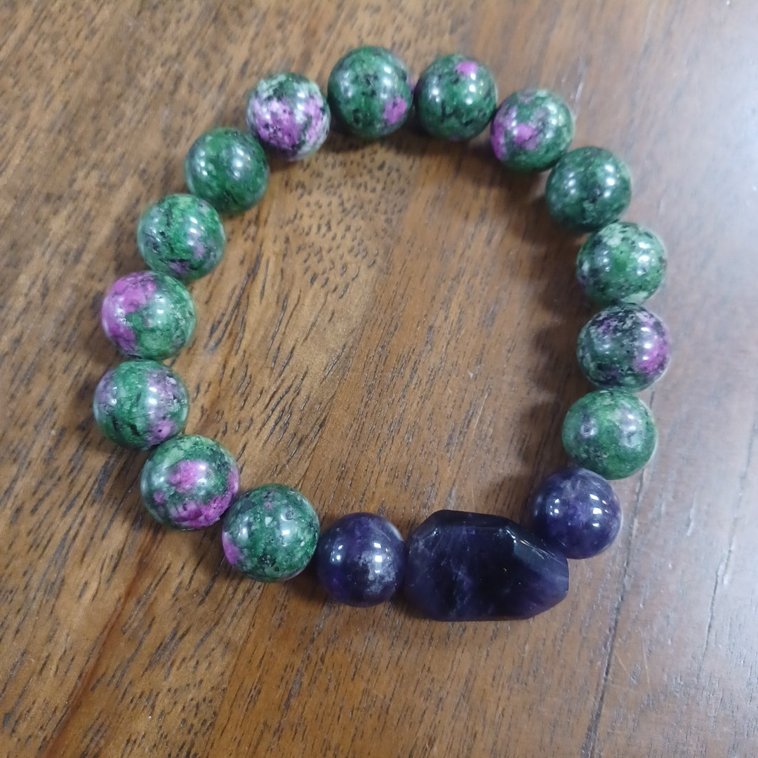 Ruby zoisite bracelet