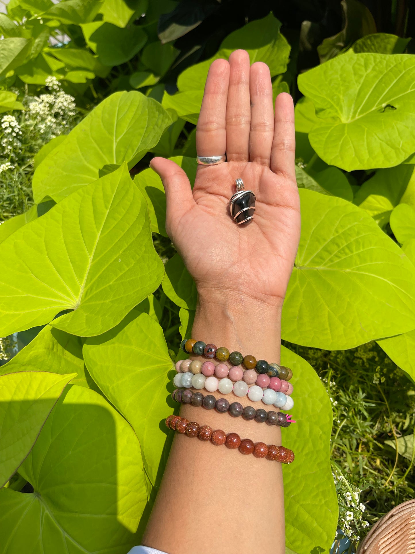 Wire Wrapped Black Obsidian
