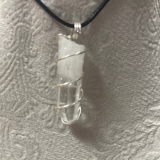Wire Wrapped Clear Quartz Point