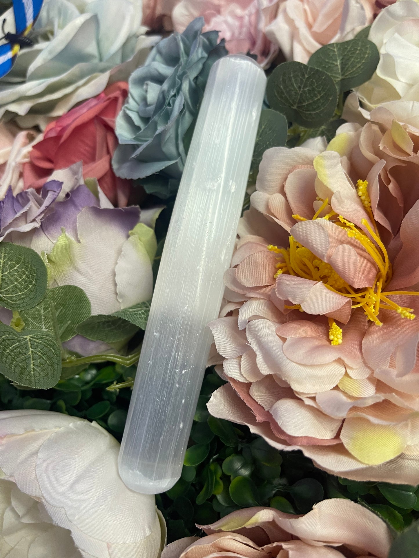 Selenite Polished Round Wands 6"