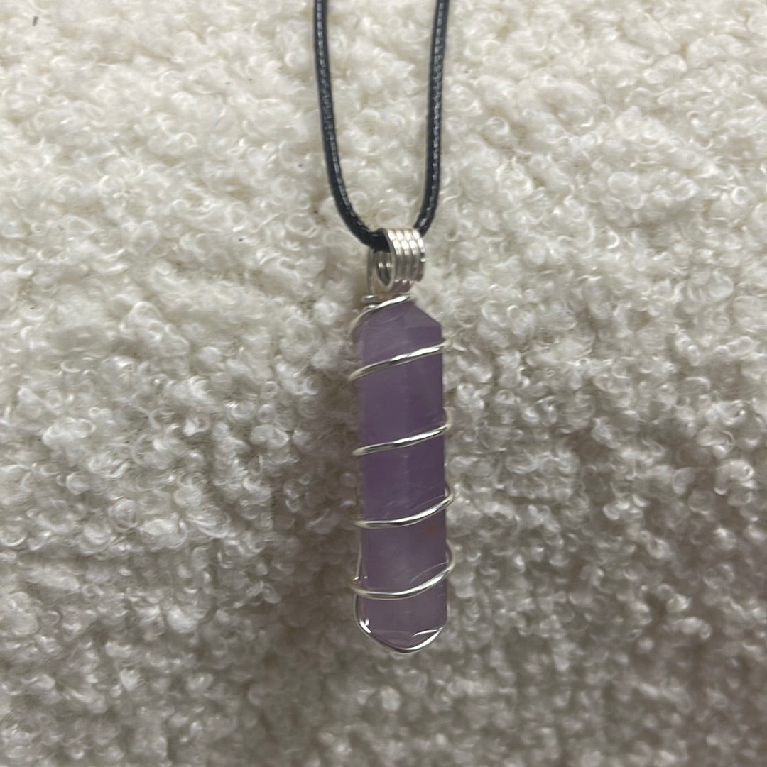 Wire Wrapped Amethyst Double Terminated