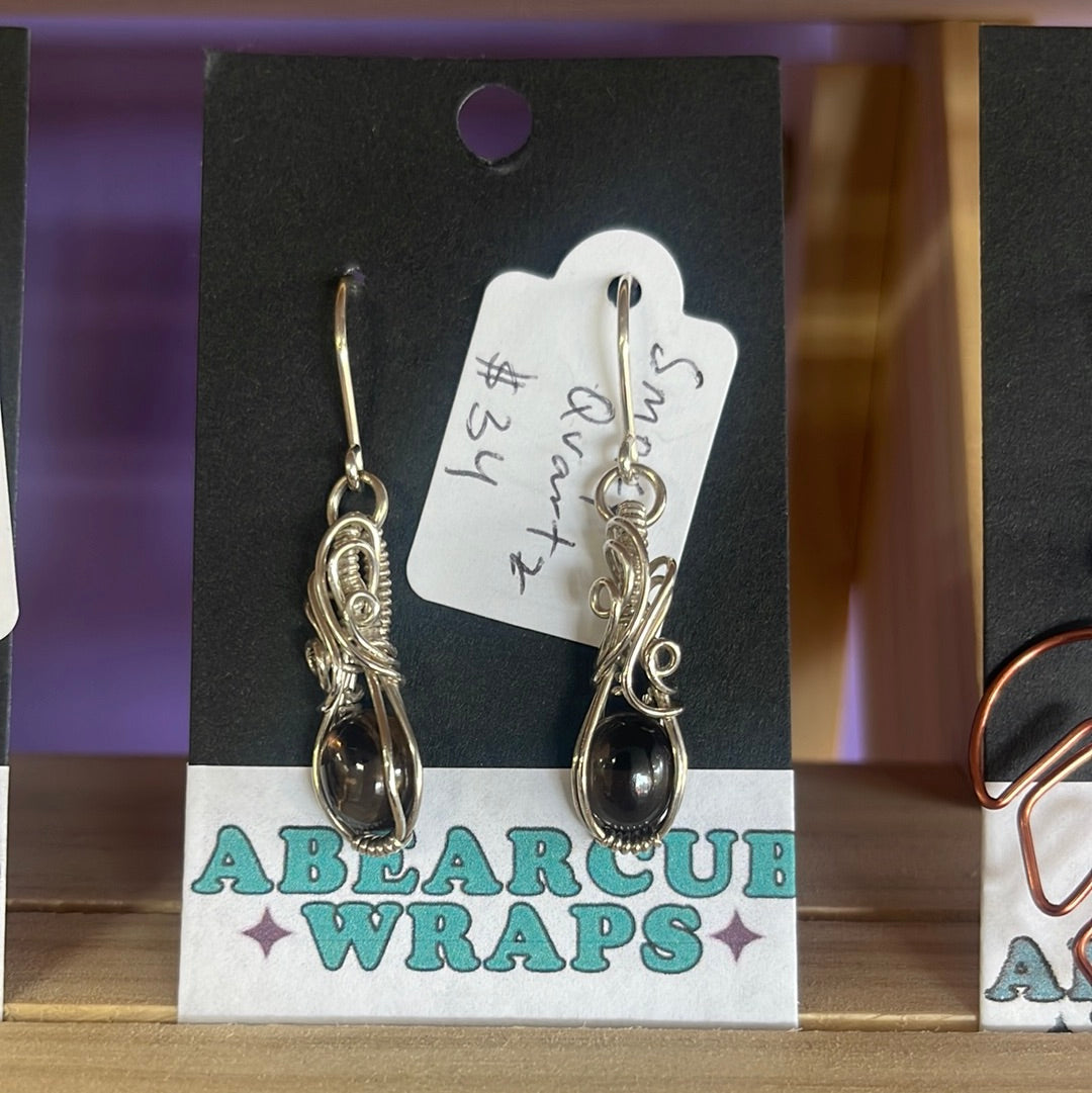 Smokey Quartz Earrings @abearcub