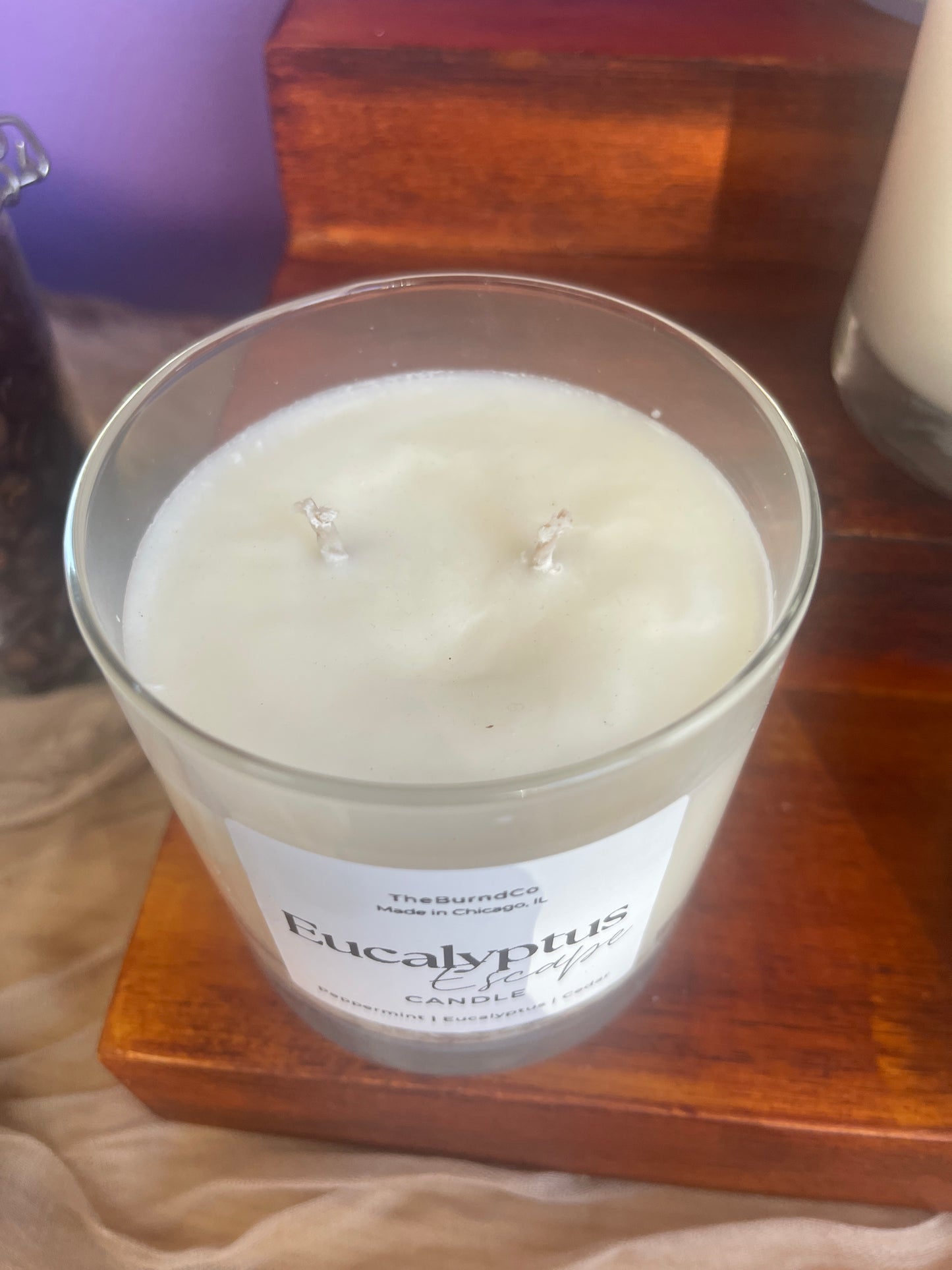 @theburndco Eucalyptus Escape Candle