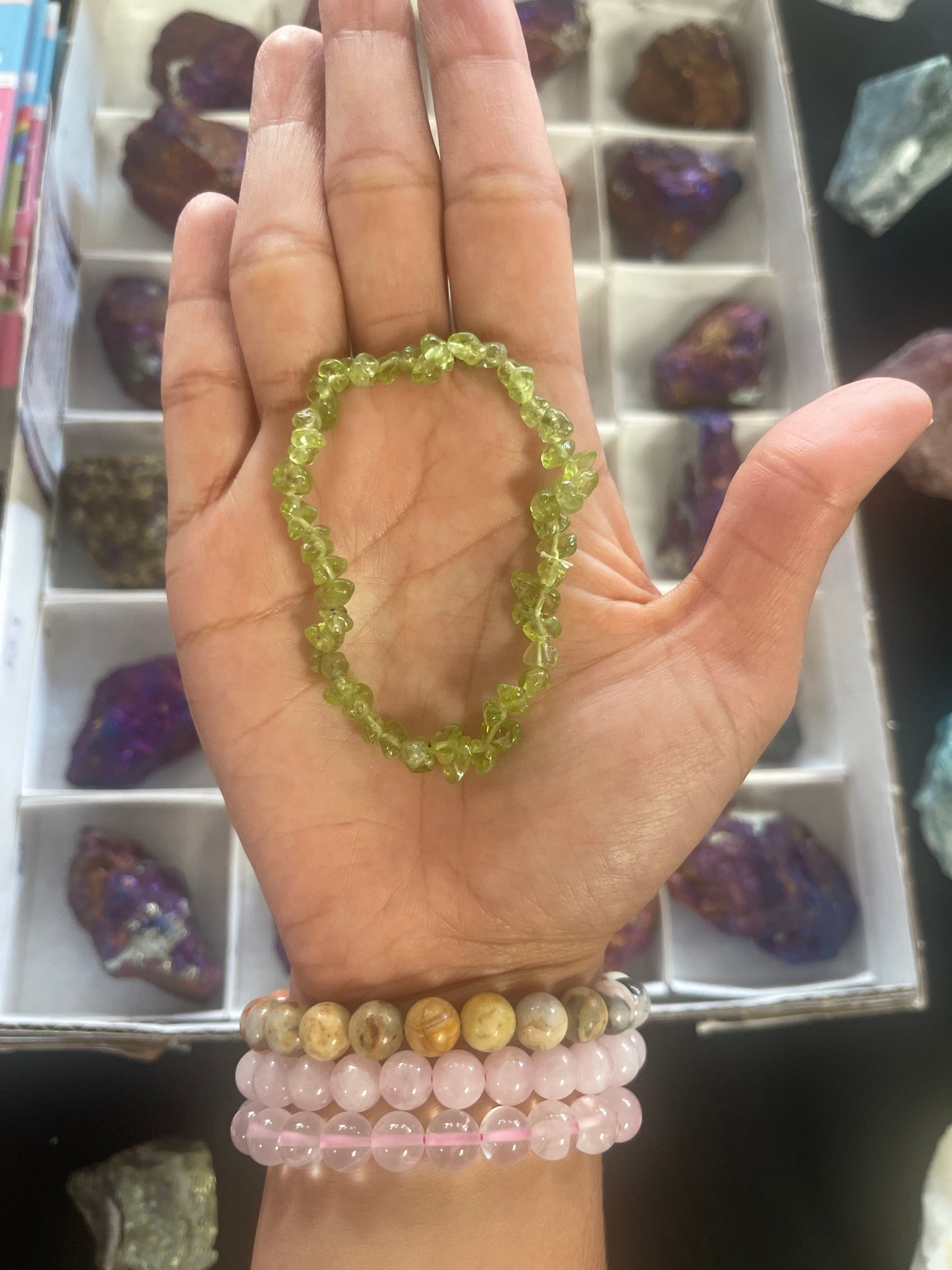 Peridot Chip Bracelet