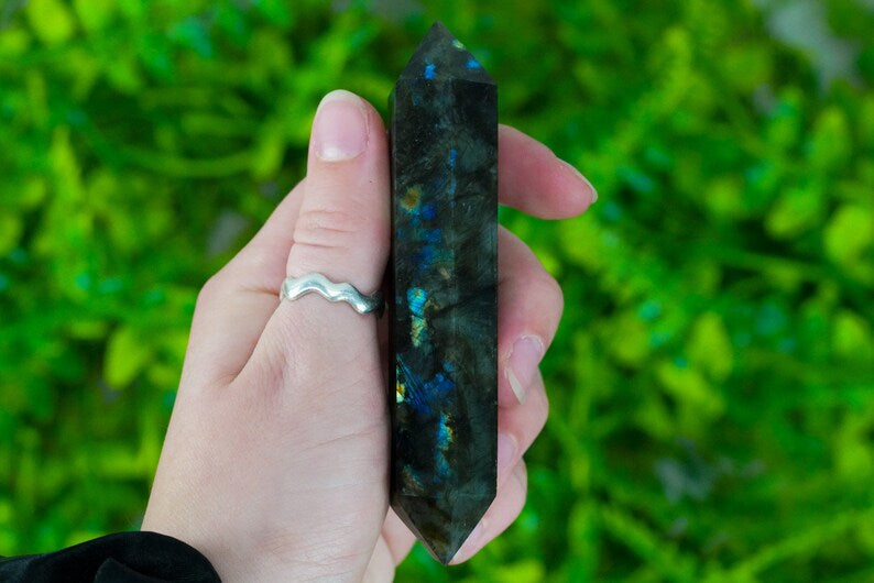 Double Terminated Labradorite 4"