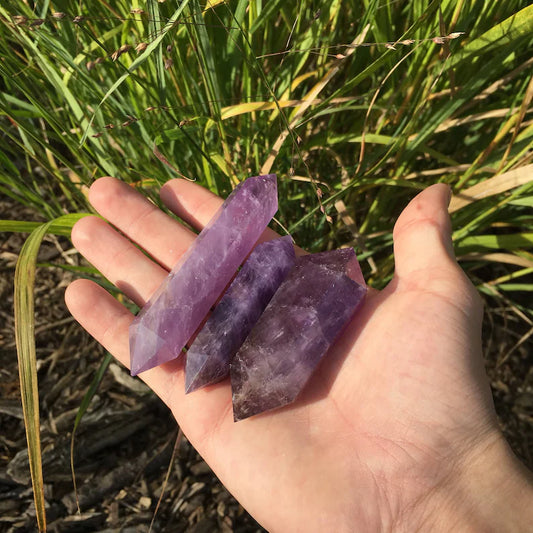 Double Terminated Amethyst 4"