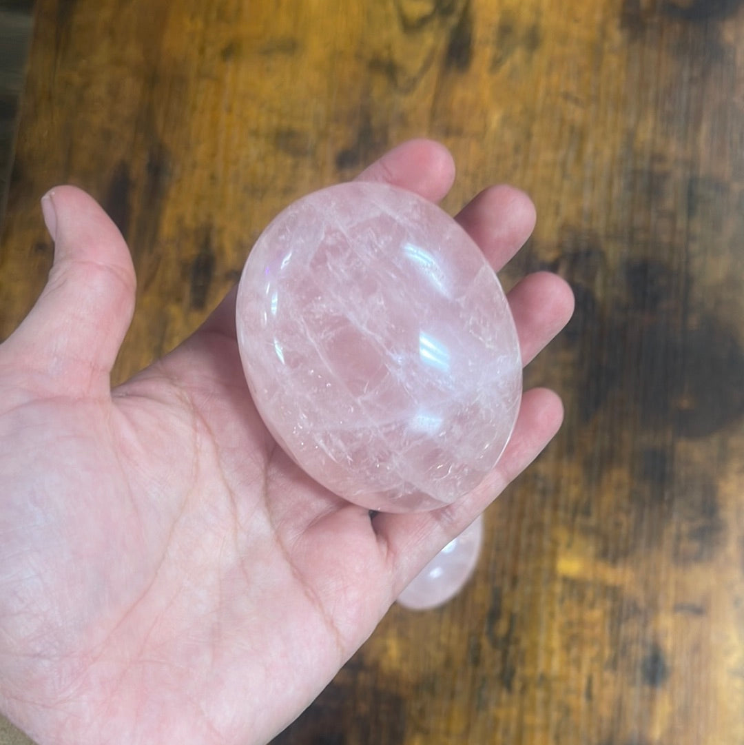 Rose Quartz Palm Large