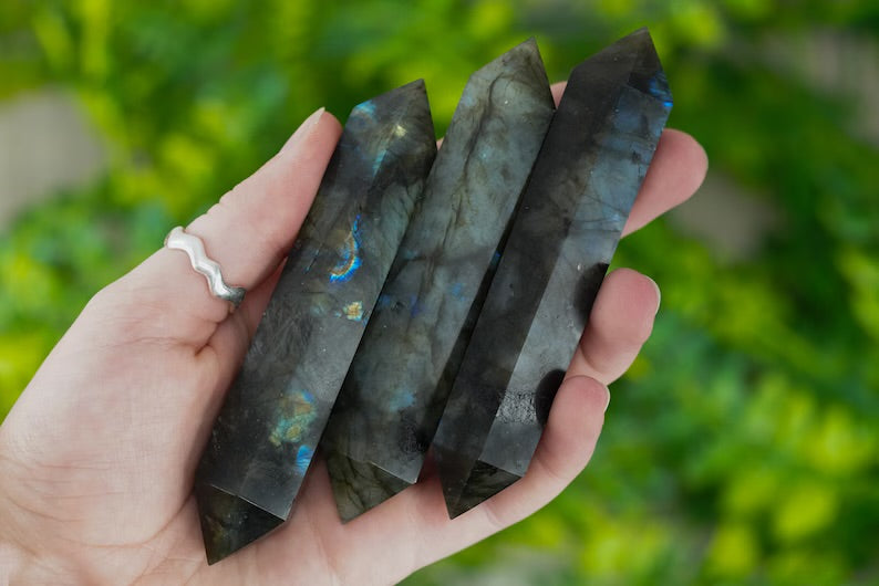 Double Terminated Labradorite 4"