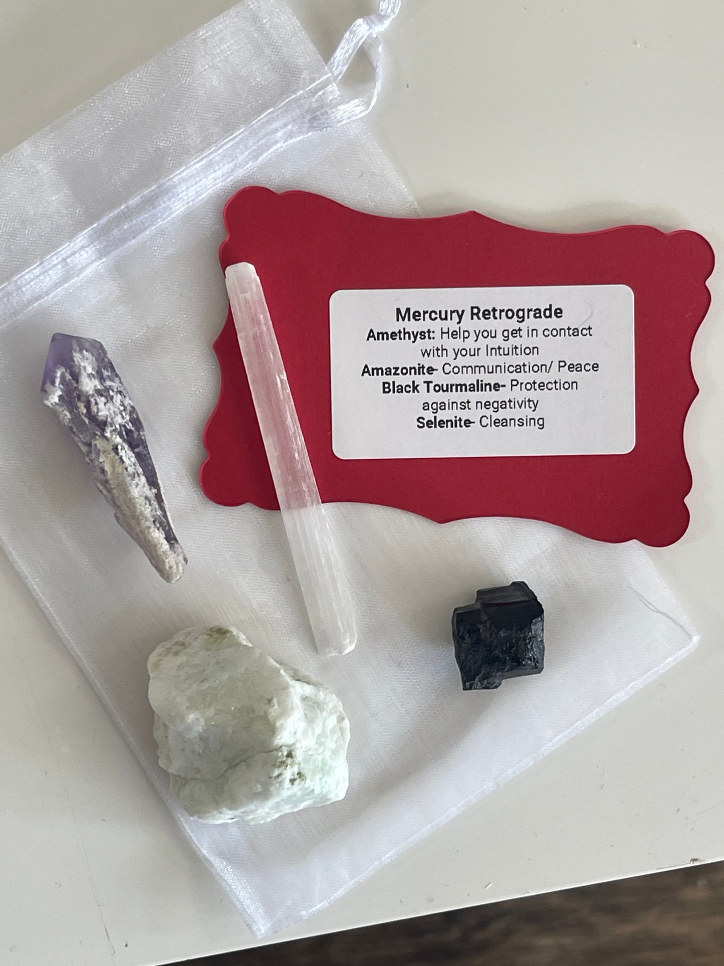 Mercury Retrograde Intention Crystal Set