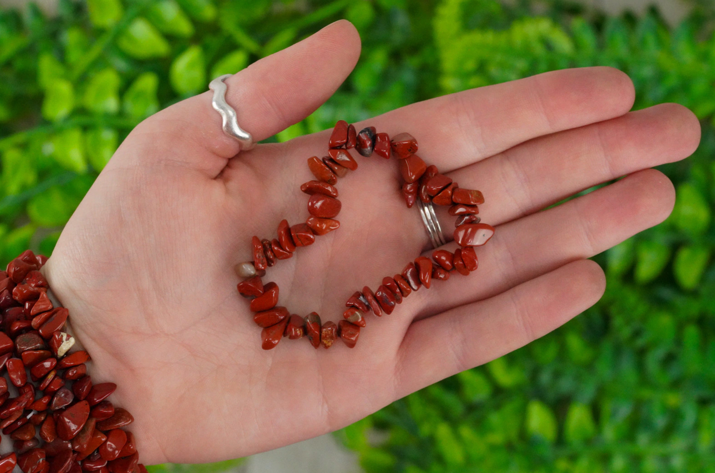 Red Jasper Chip Bracelet