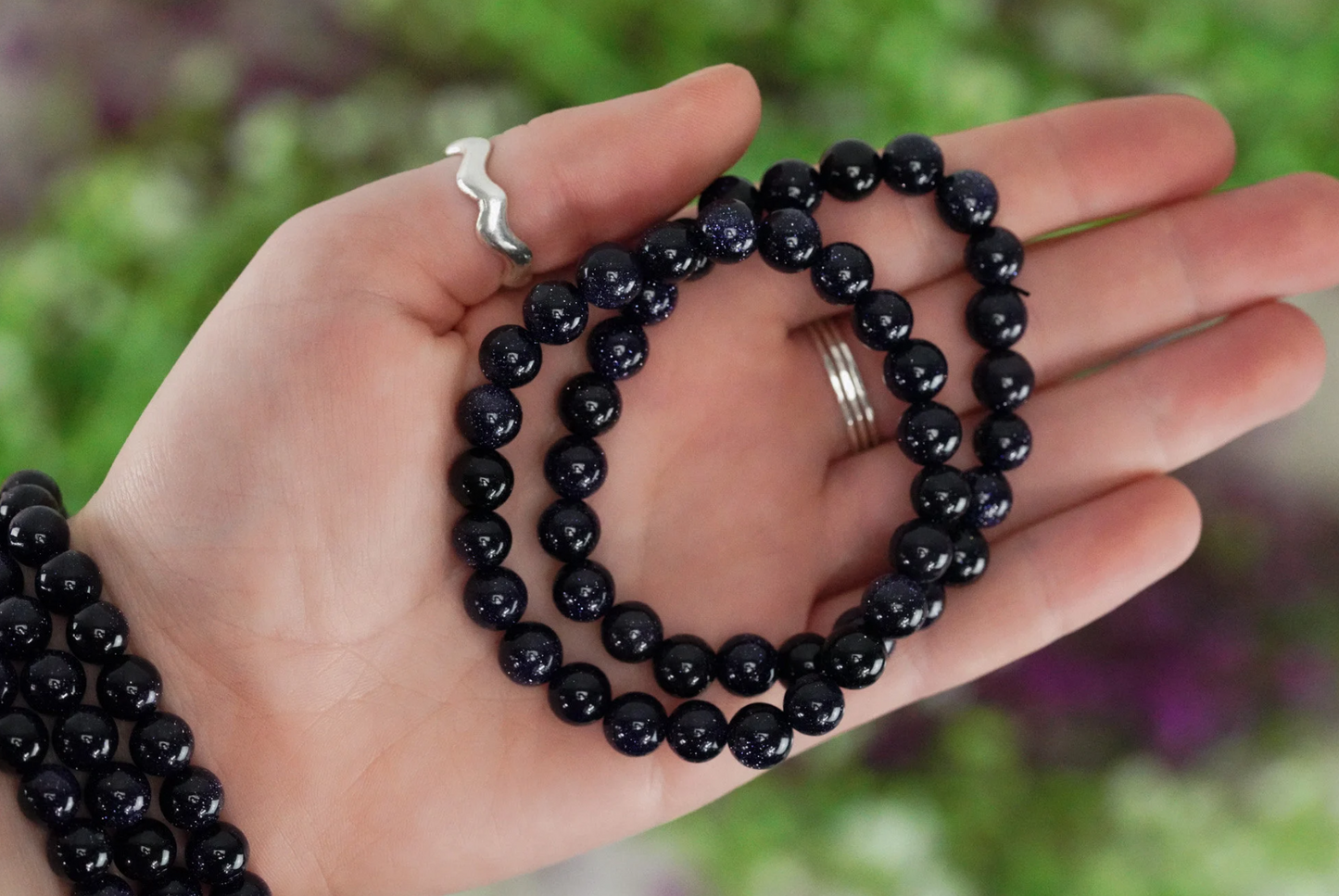 Blue Goldstone 8mm