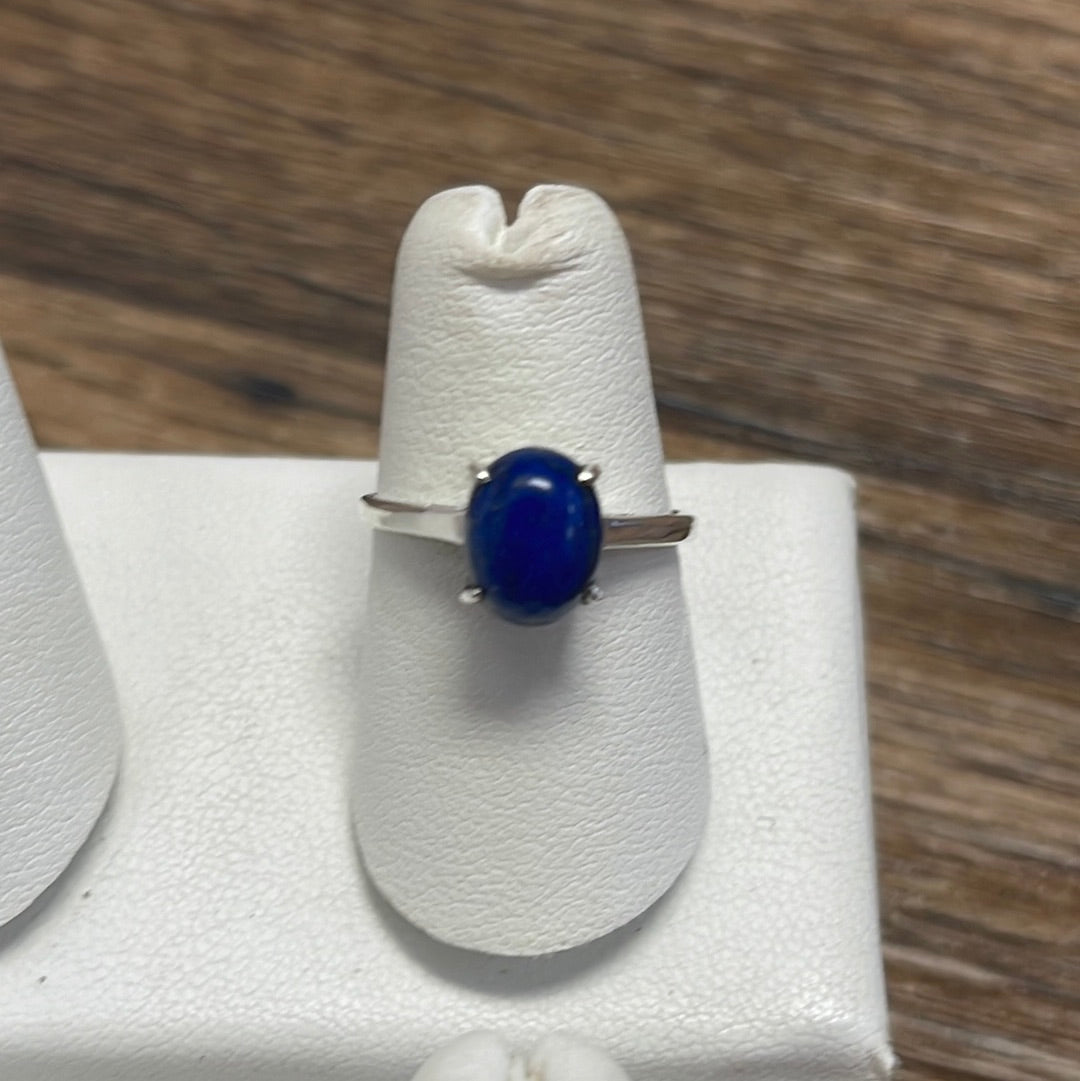 Lapis Lazuli Silver Ring Size 7