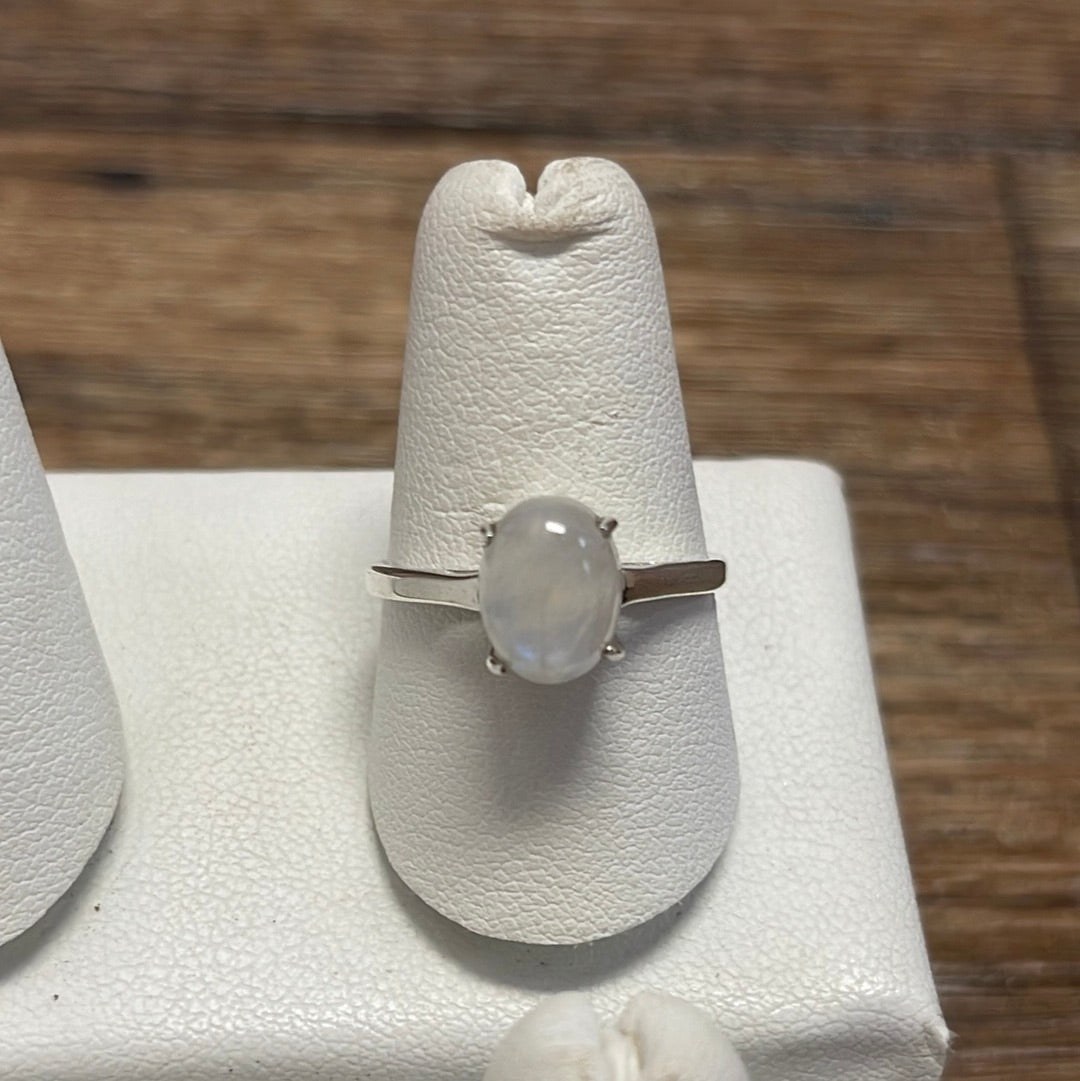Moonstone Silver Ring Size 8