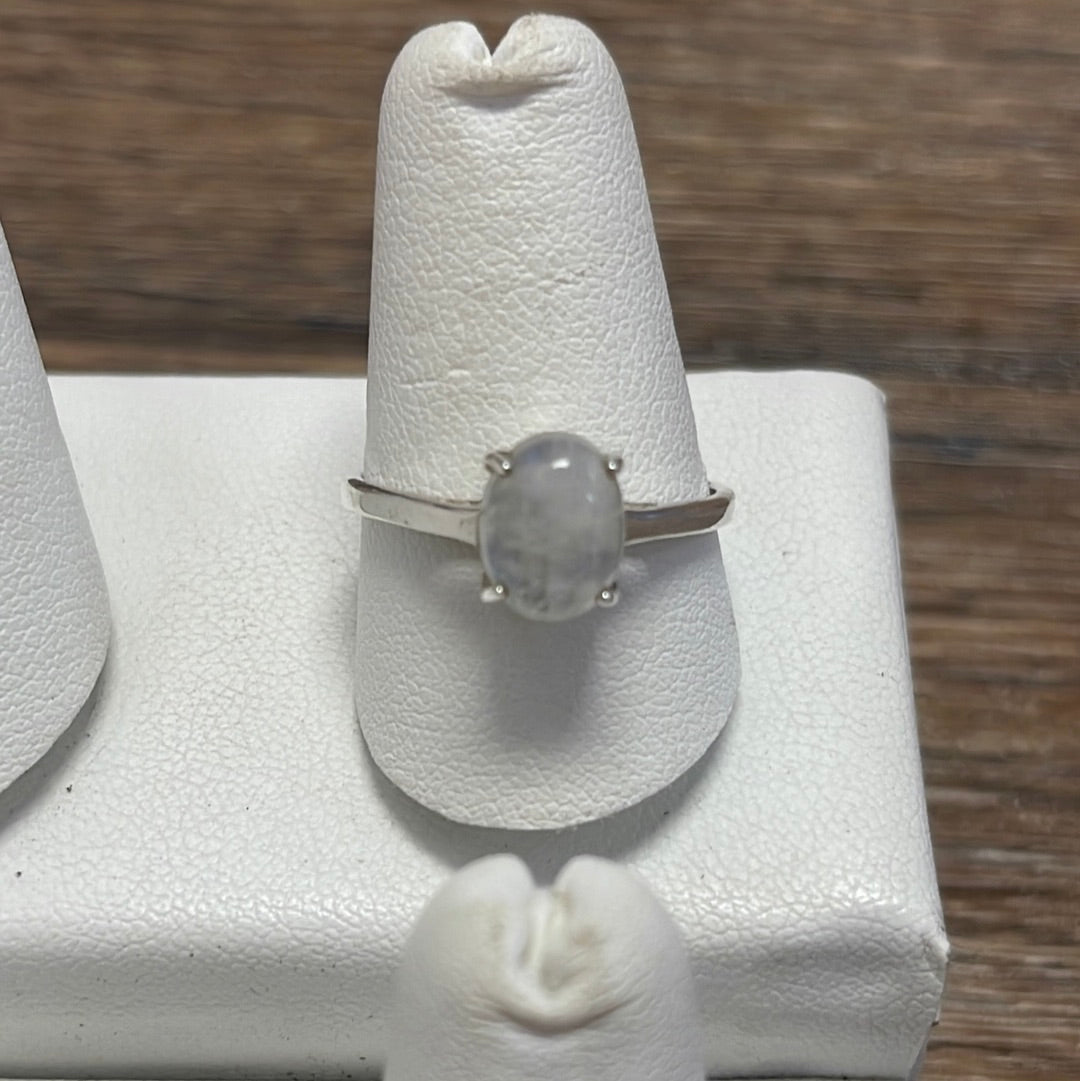 Moonstone Silver Ring Size 9