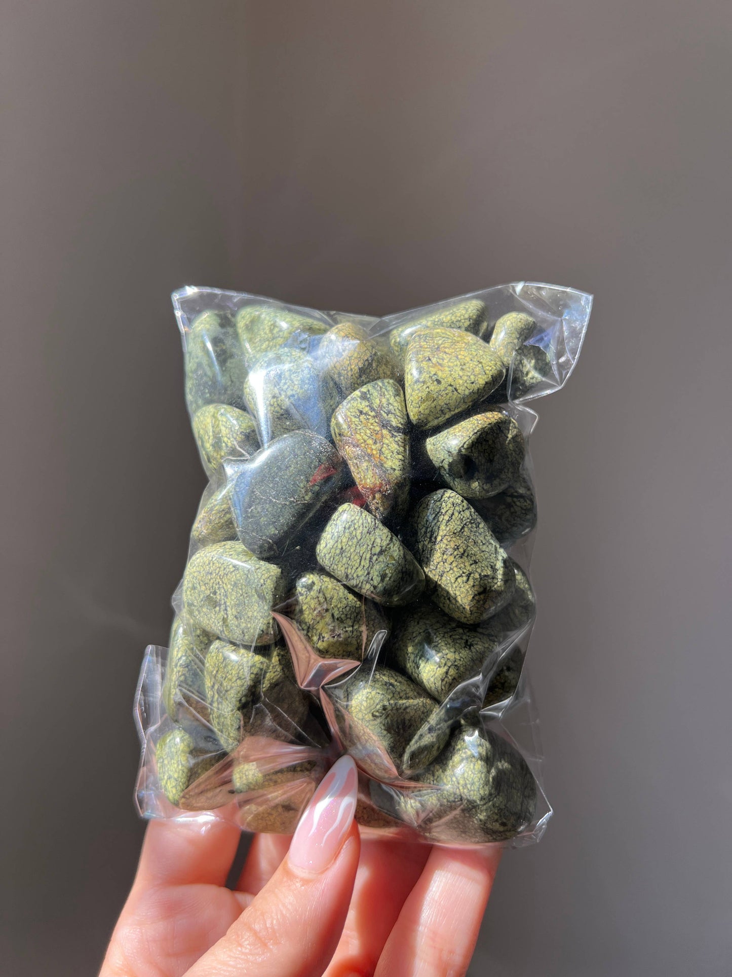 Asterite Serpentine Obsidian Crystal Tumble Bag