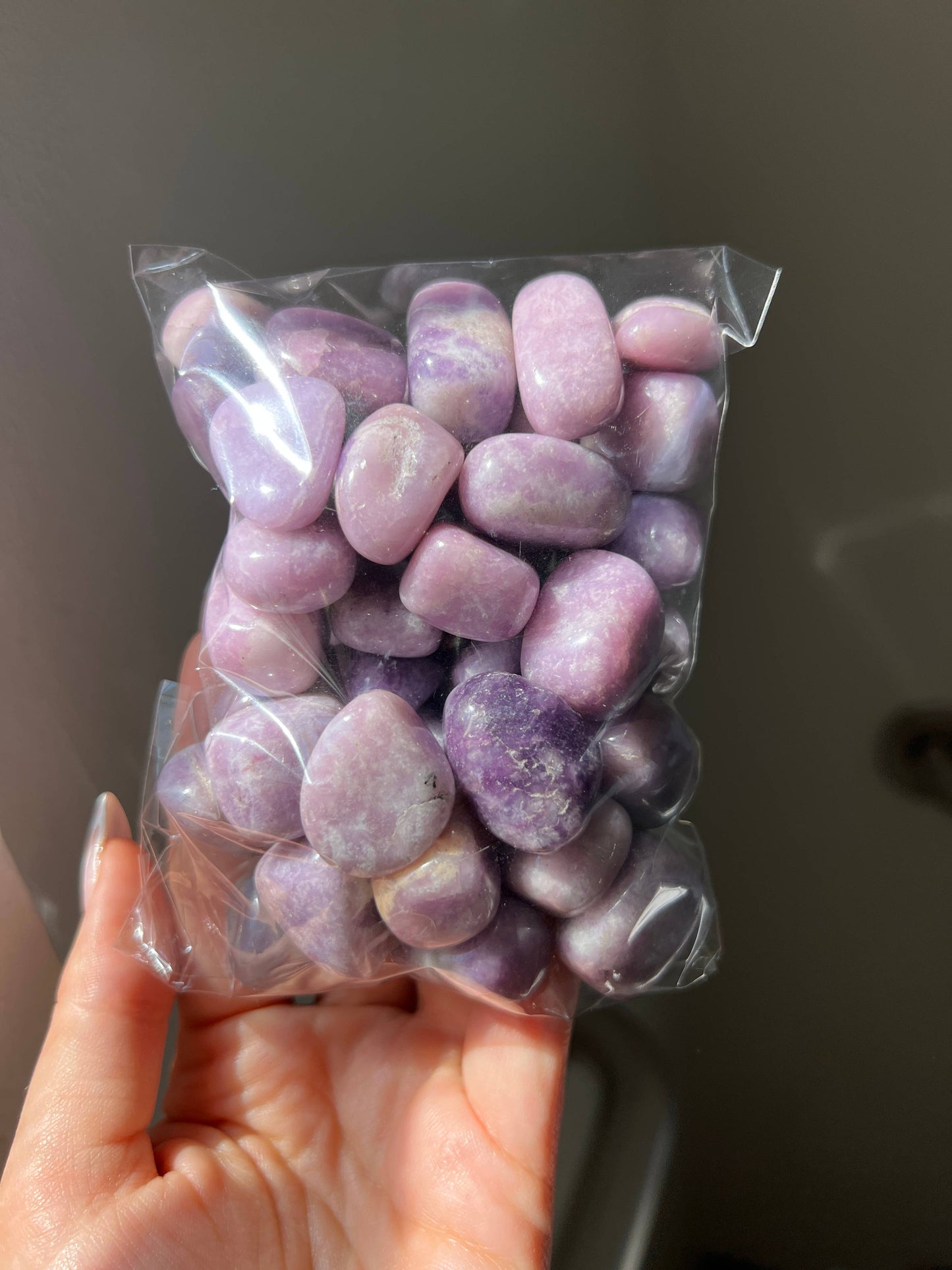 Lepidolite Crystal Tumble Bag