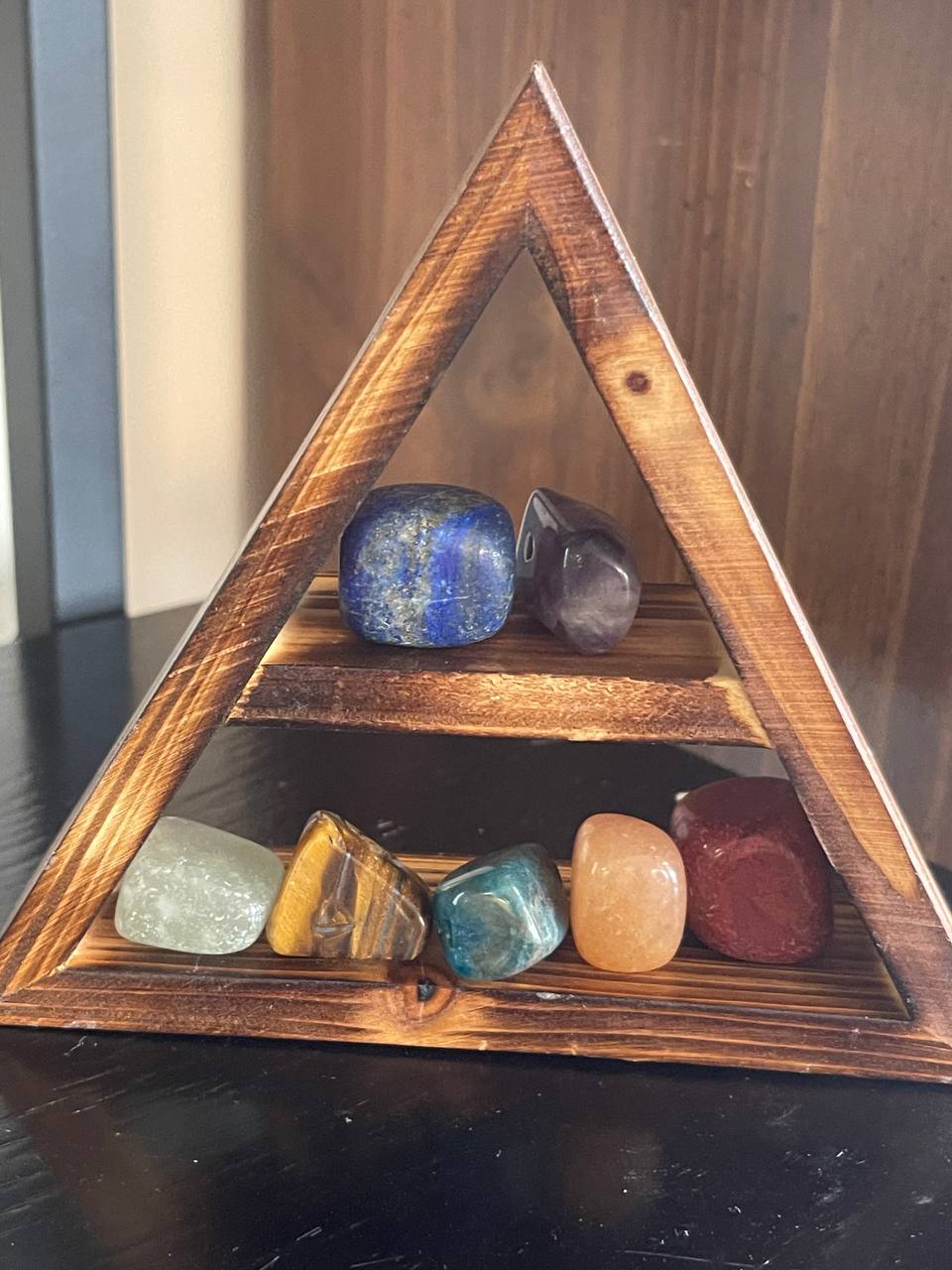 @Connectcocrystals Wooden Shelf