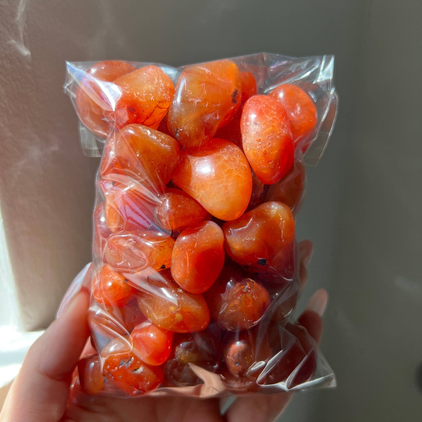 Carnelian Crystal Tumble Bag