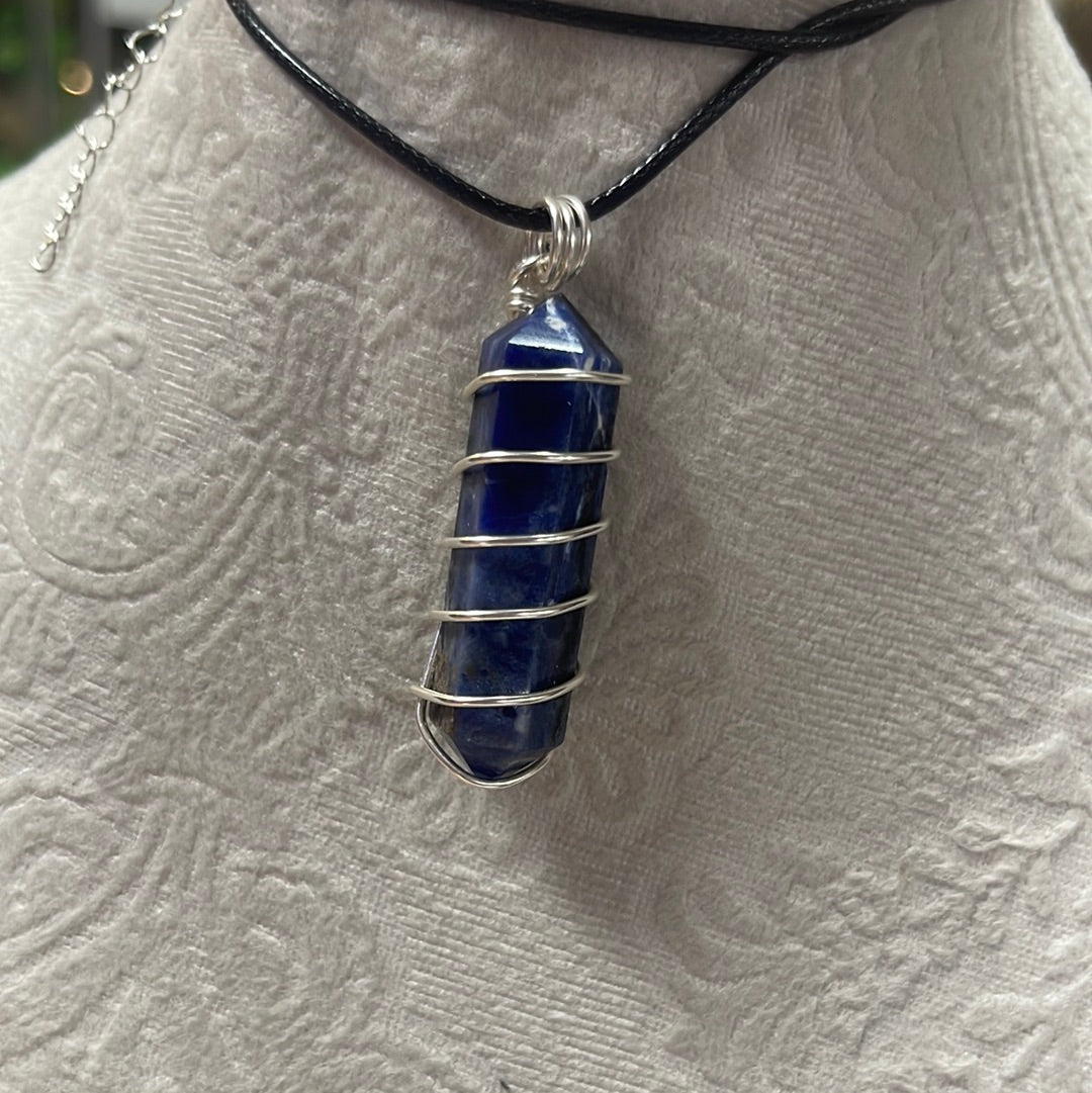 Wire Wrapped Sodalite Double Terminated Point