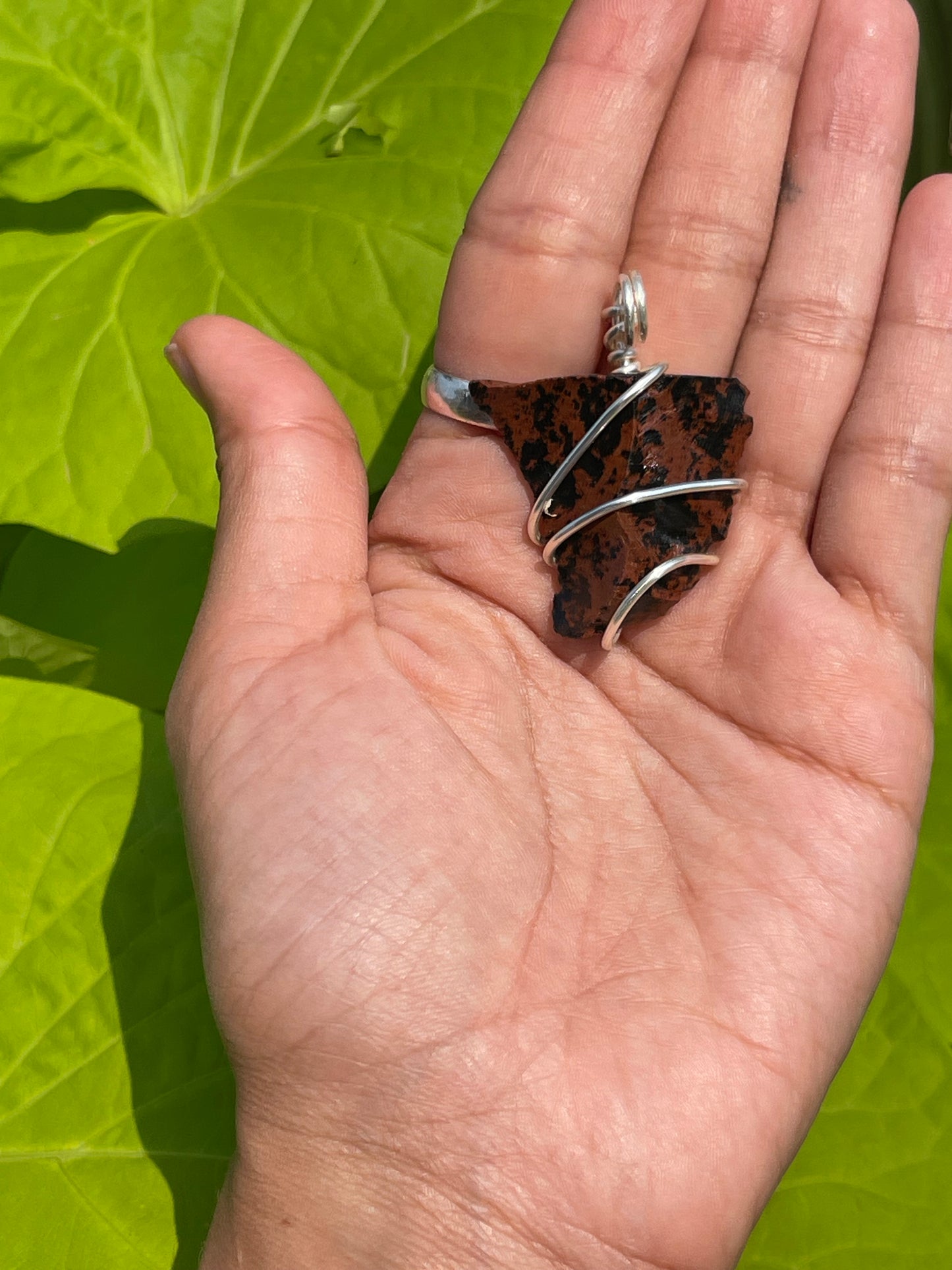 Wire Wrapped Mahogany Obsidian