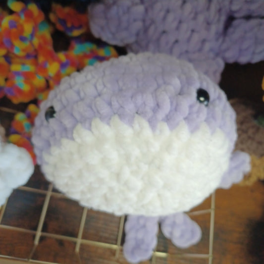 @craft_mom22 purple whale with white plushie