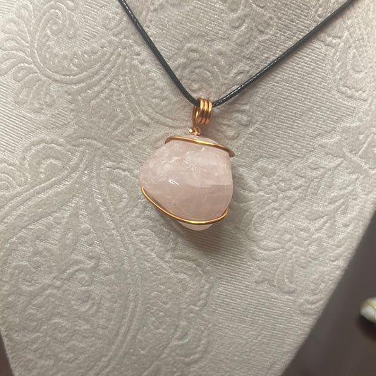 Wire Wrapped Rose Quartz