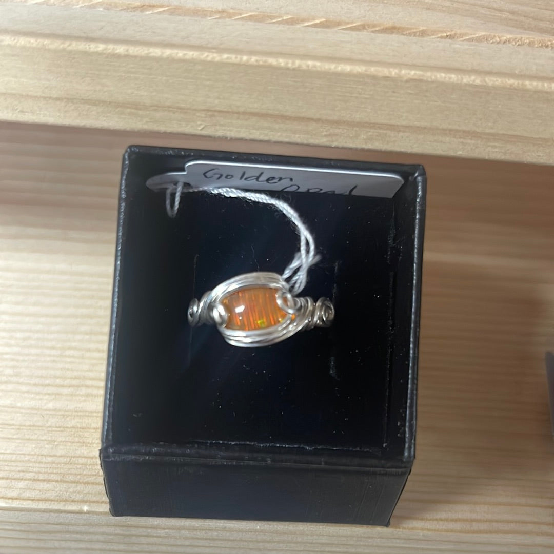 @abearcub Golden Opal Ring