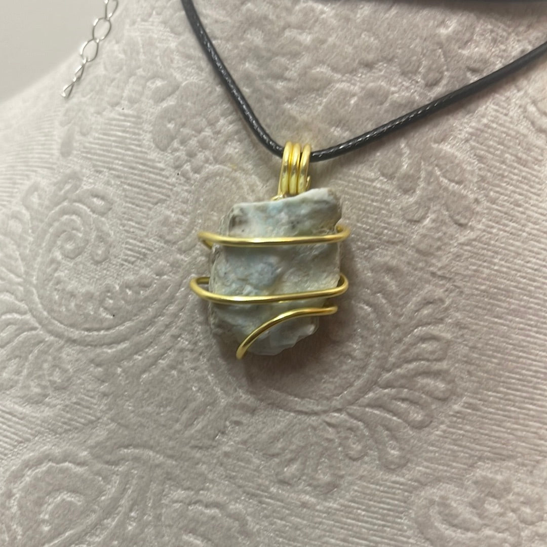 Wire Wrapped Larimar