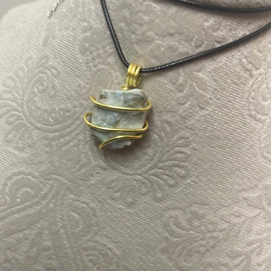 Wire Wrapped Larimar