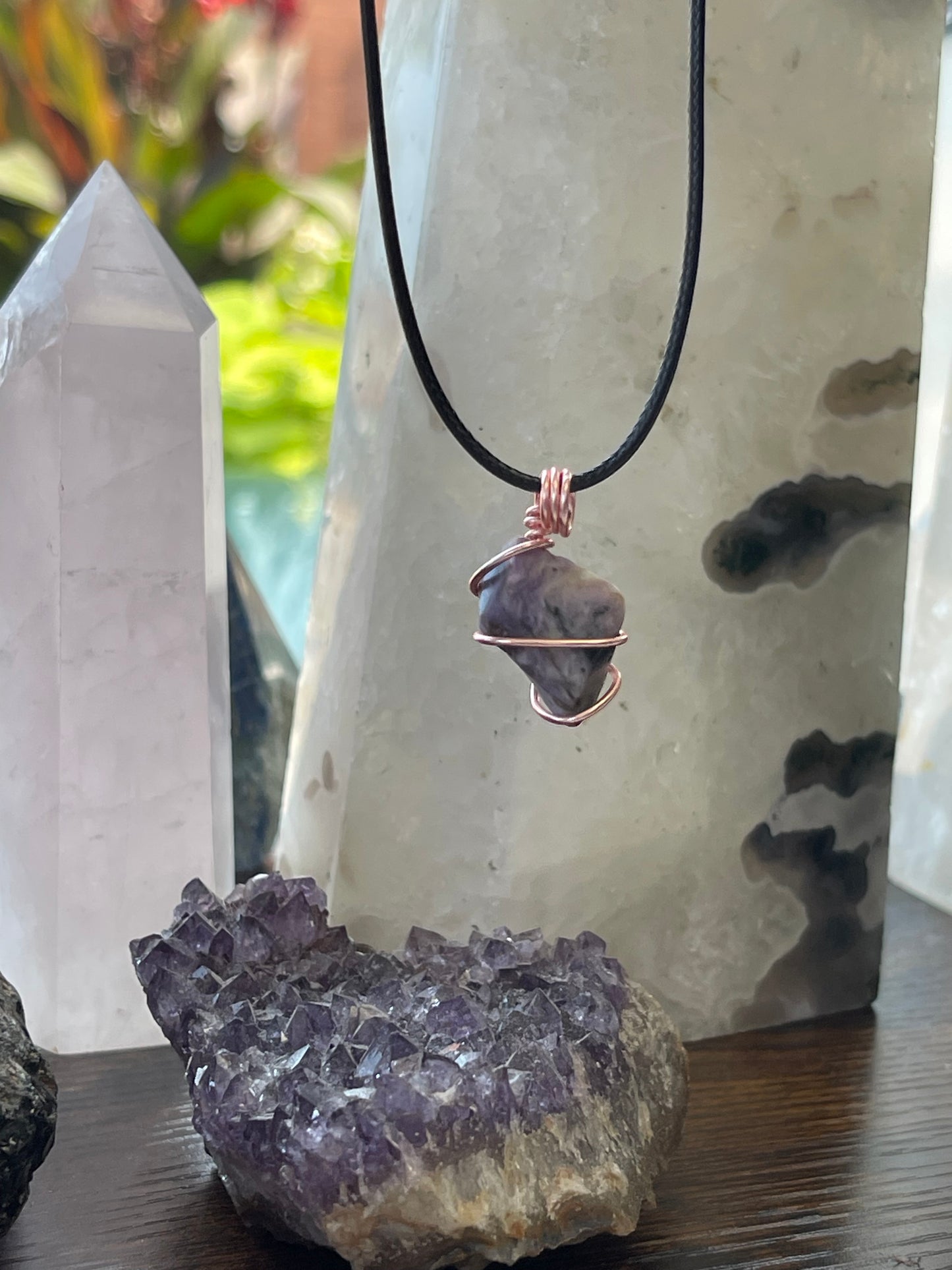 Wire Wrapped Charoite