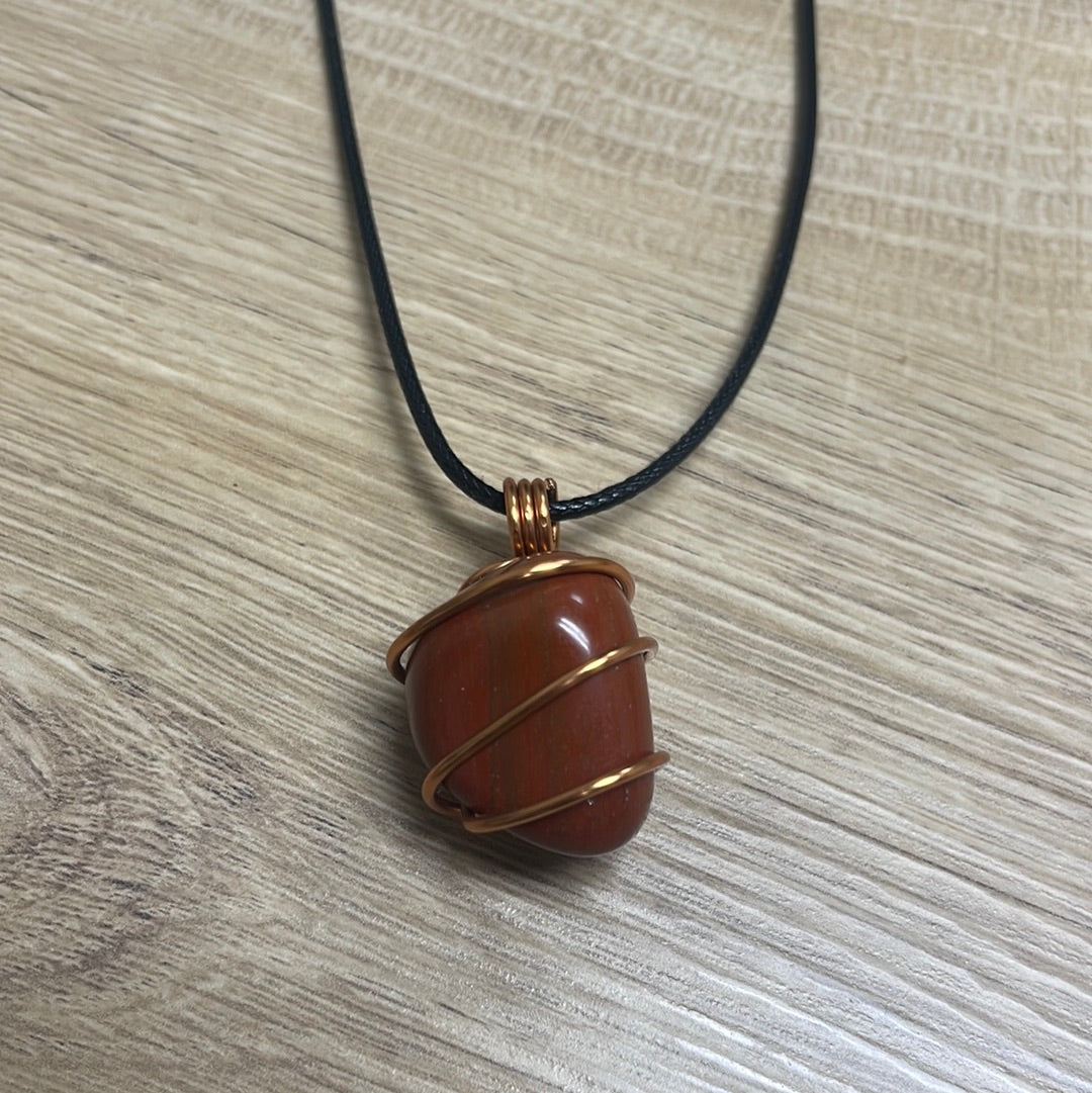Wire Wrapped Red Jasper
