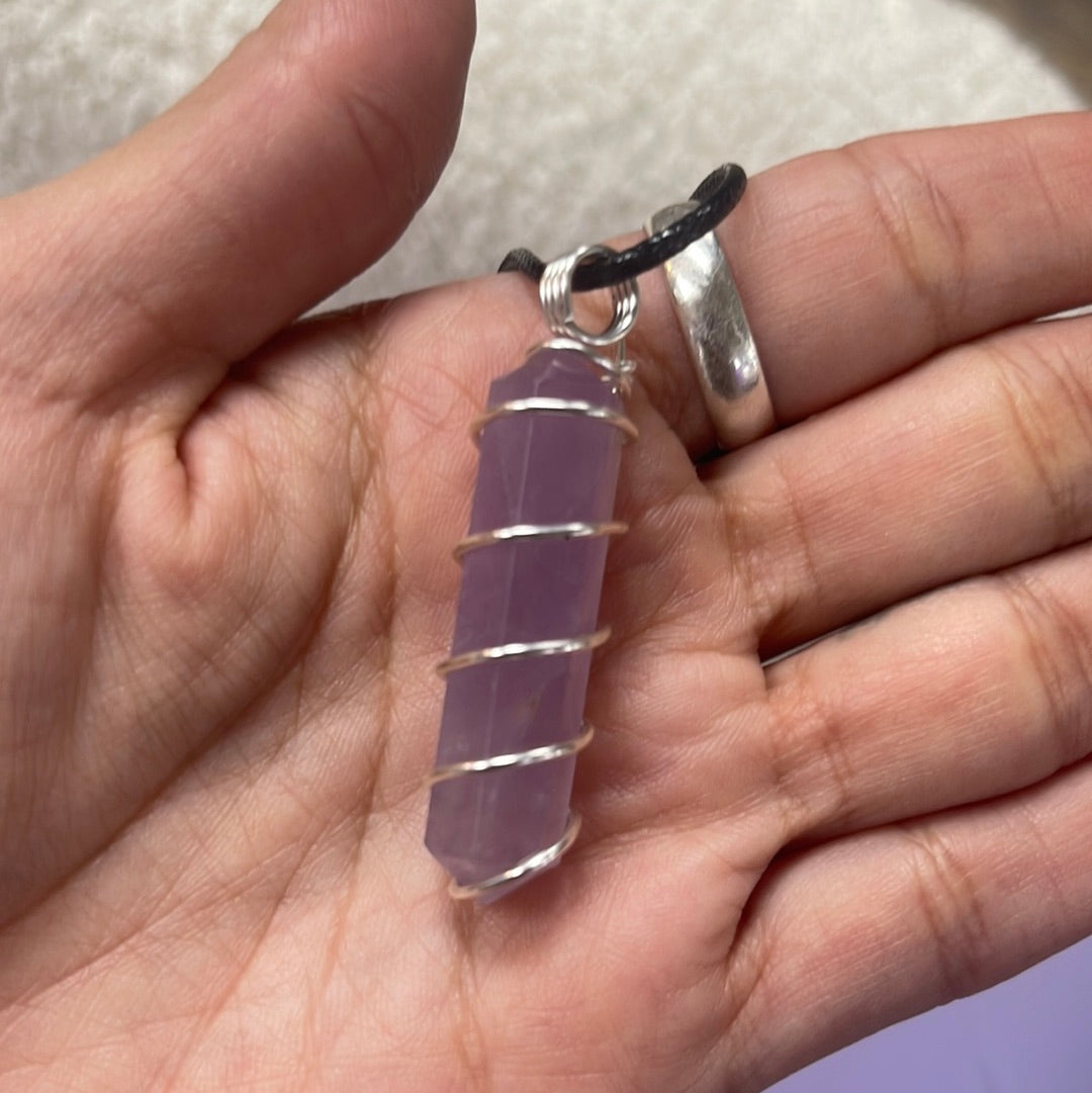 Wire Wrapped Amethyst Double Terminated