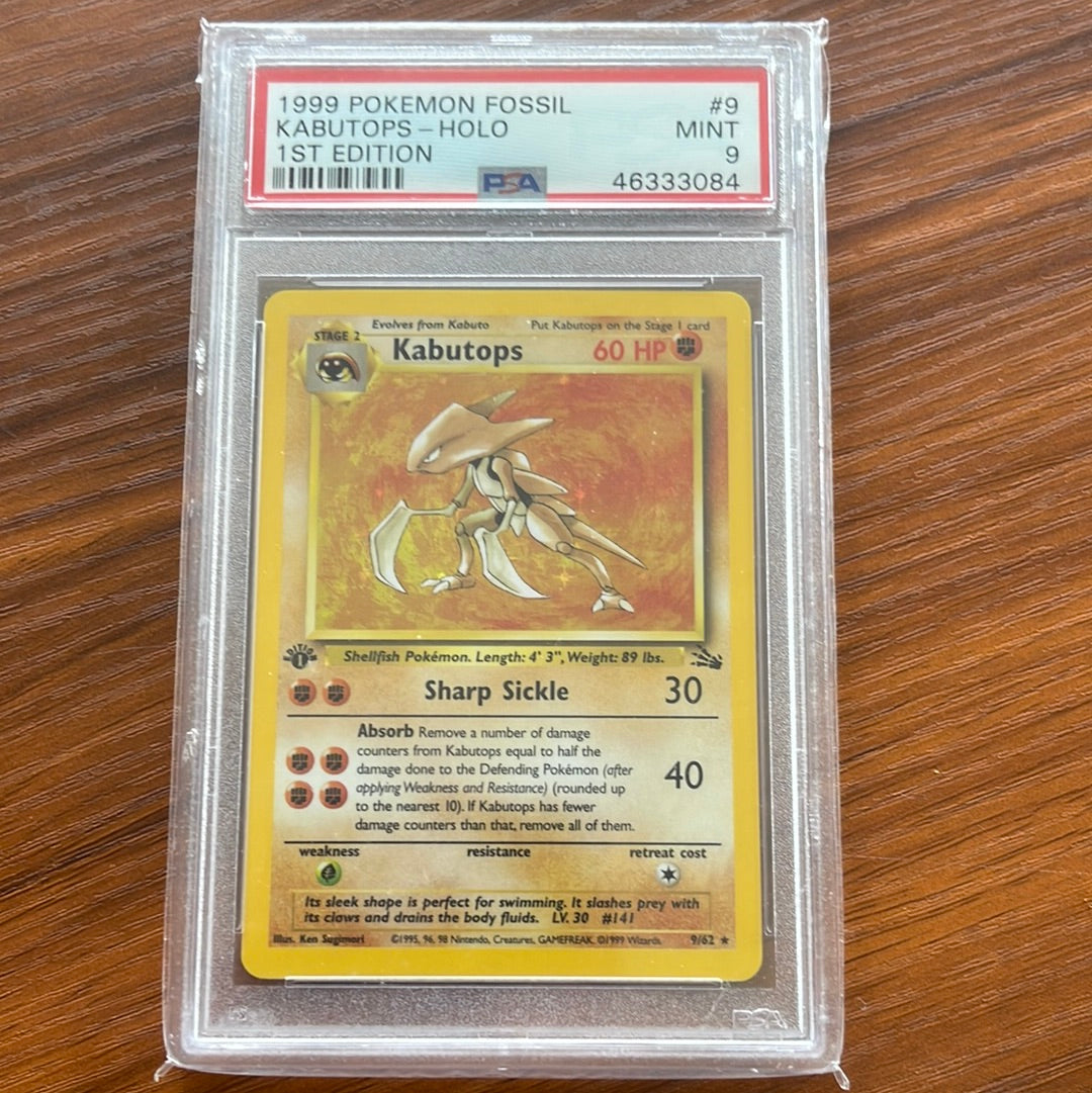 1st edition holographic Mexican Kabutops Pokémon outlet card