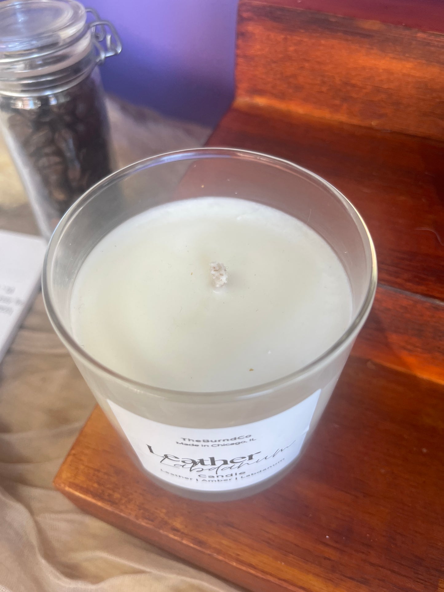 @theburndco Leather Labdanum Candle