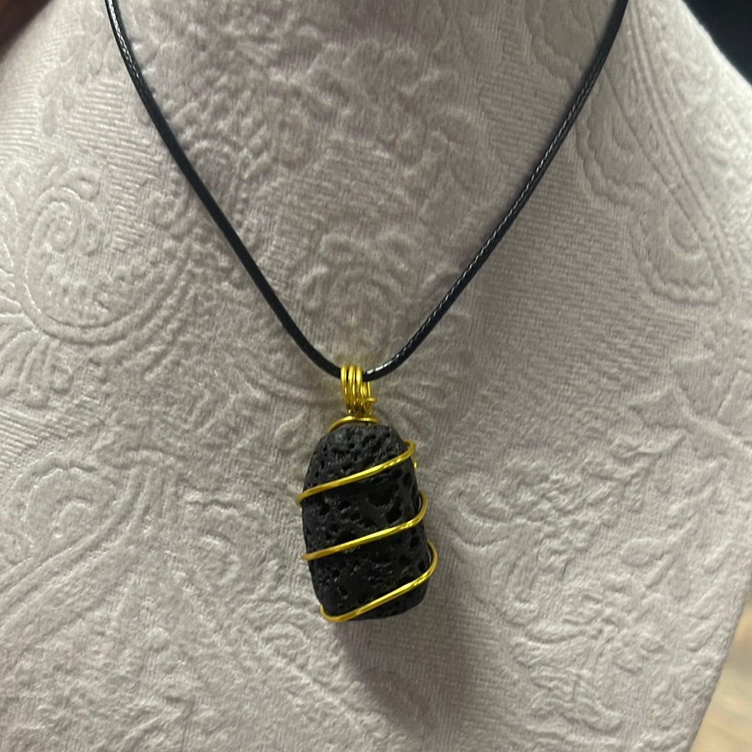 Wire Wrapped Lava Rock