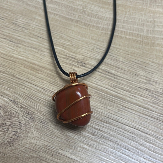 Wire Wrapped Red Jasper