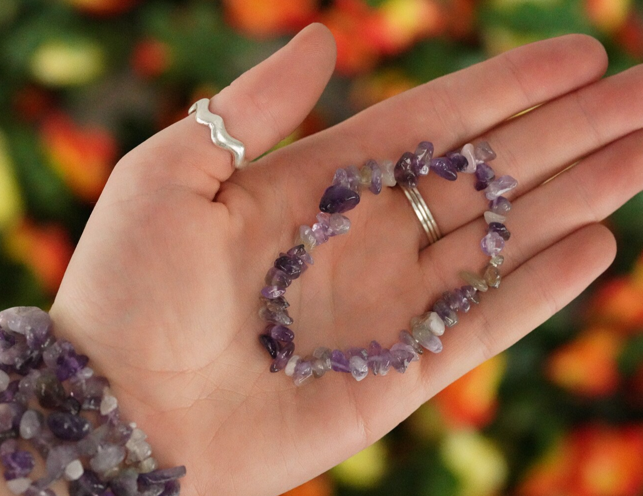 Amethyst Chip Bracelet