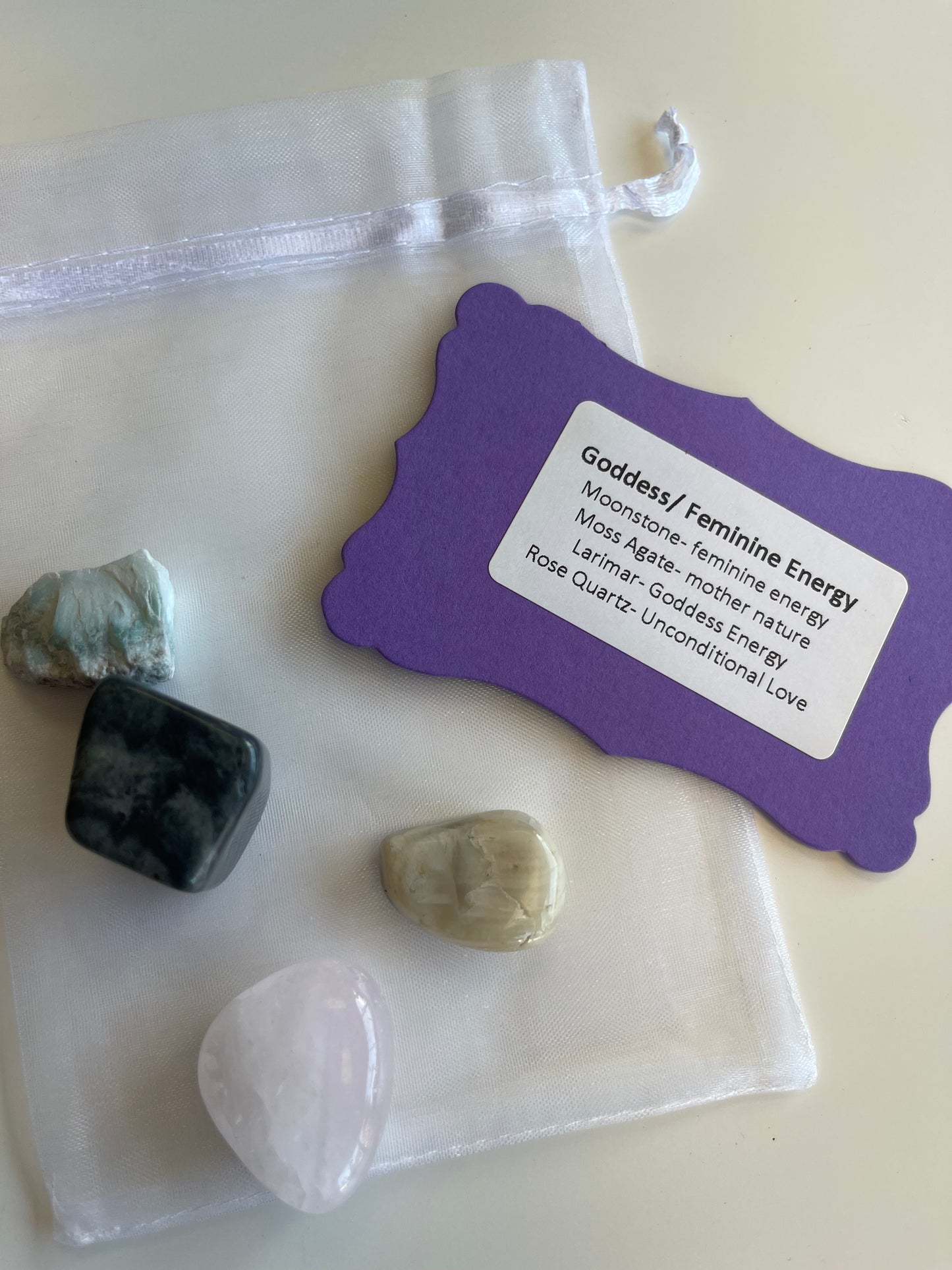 Goddess and Feminine Energy Intention Crystal Set