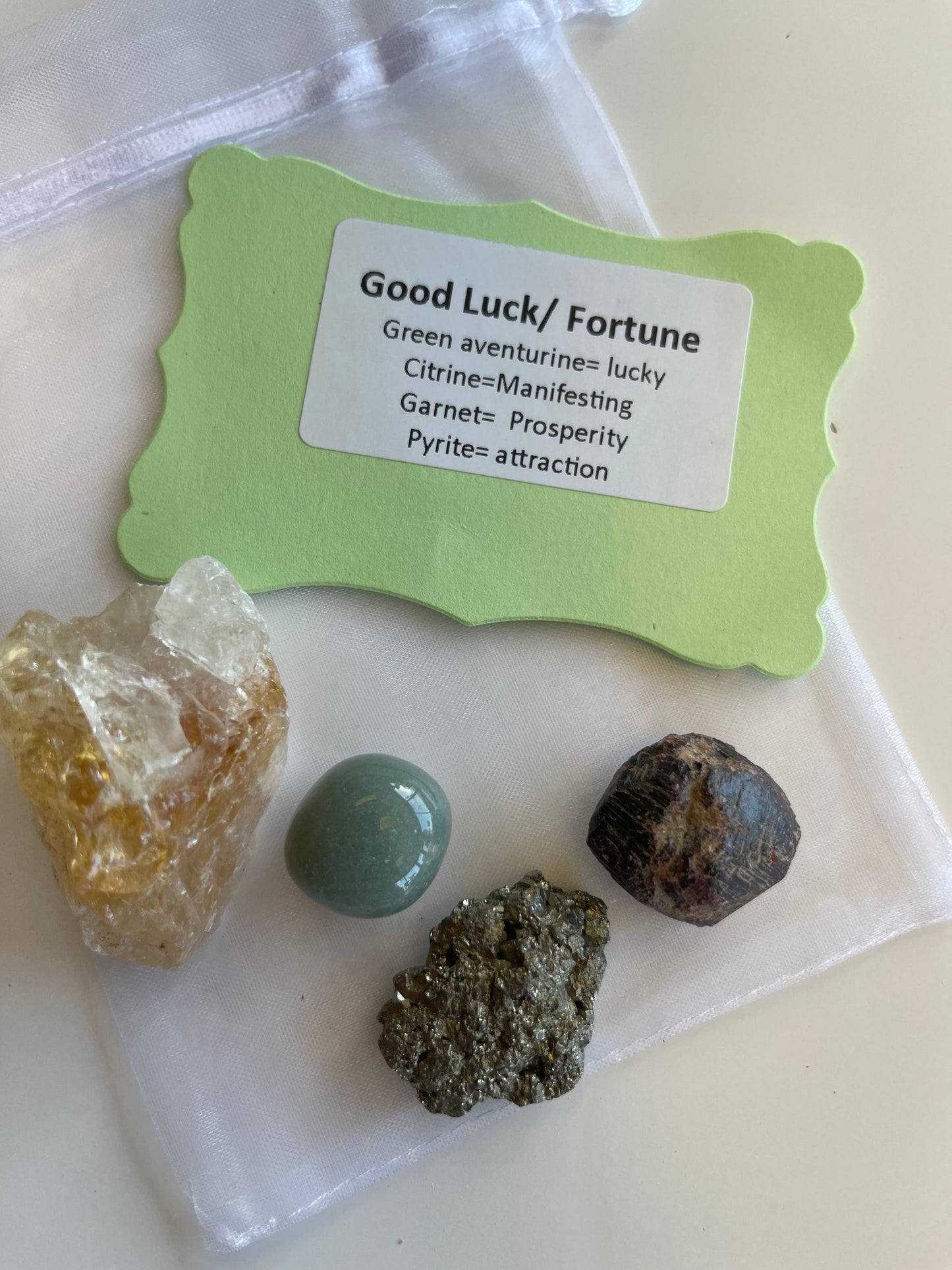 Goodluck and Fortune Intention Crystal Set