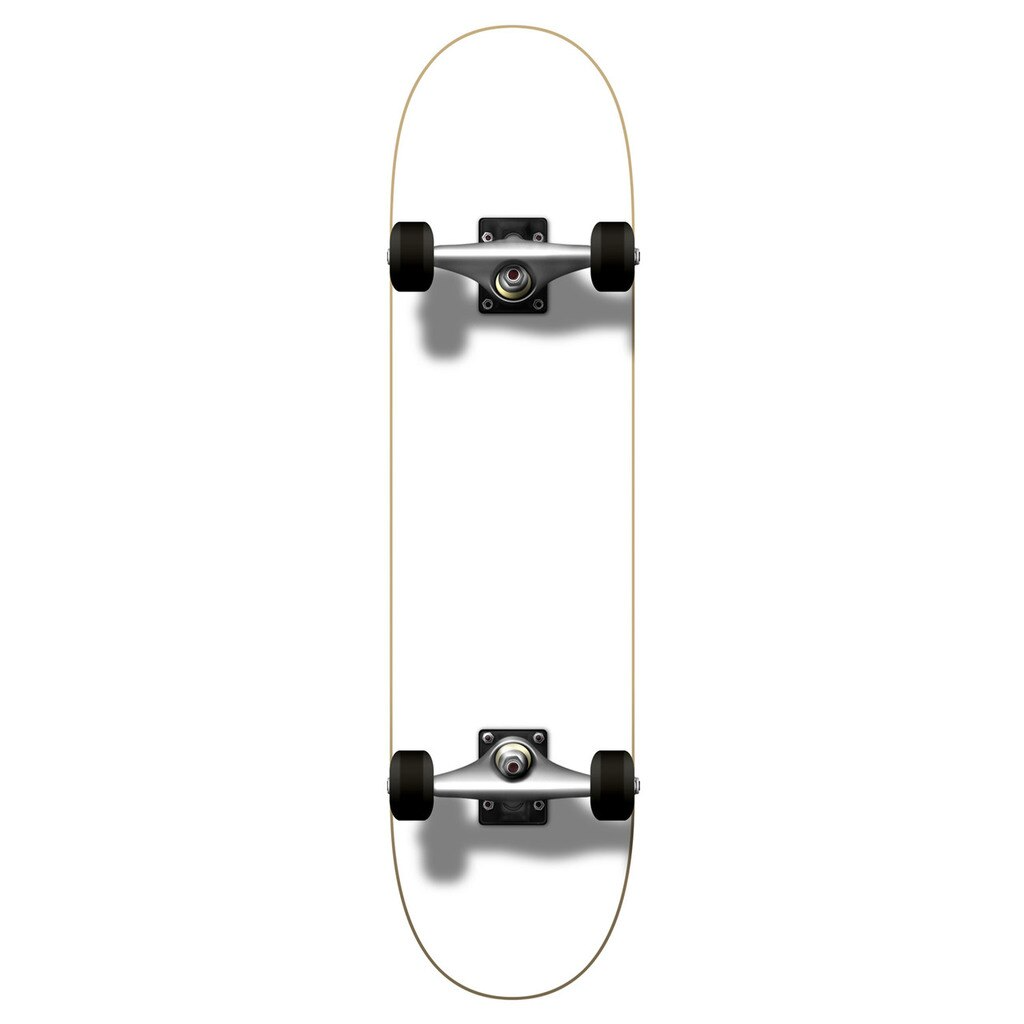 Blank 7.75" Complete Skateboard - Painted White
