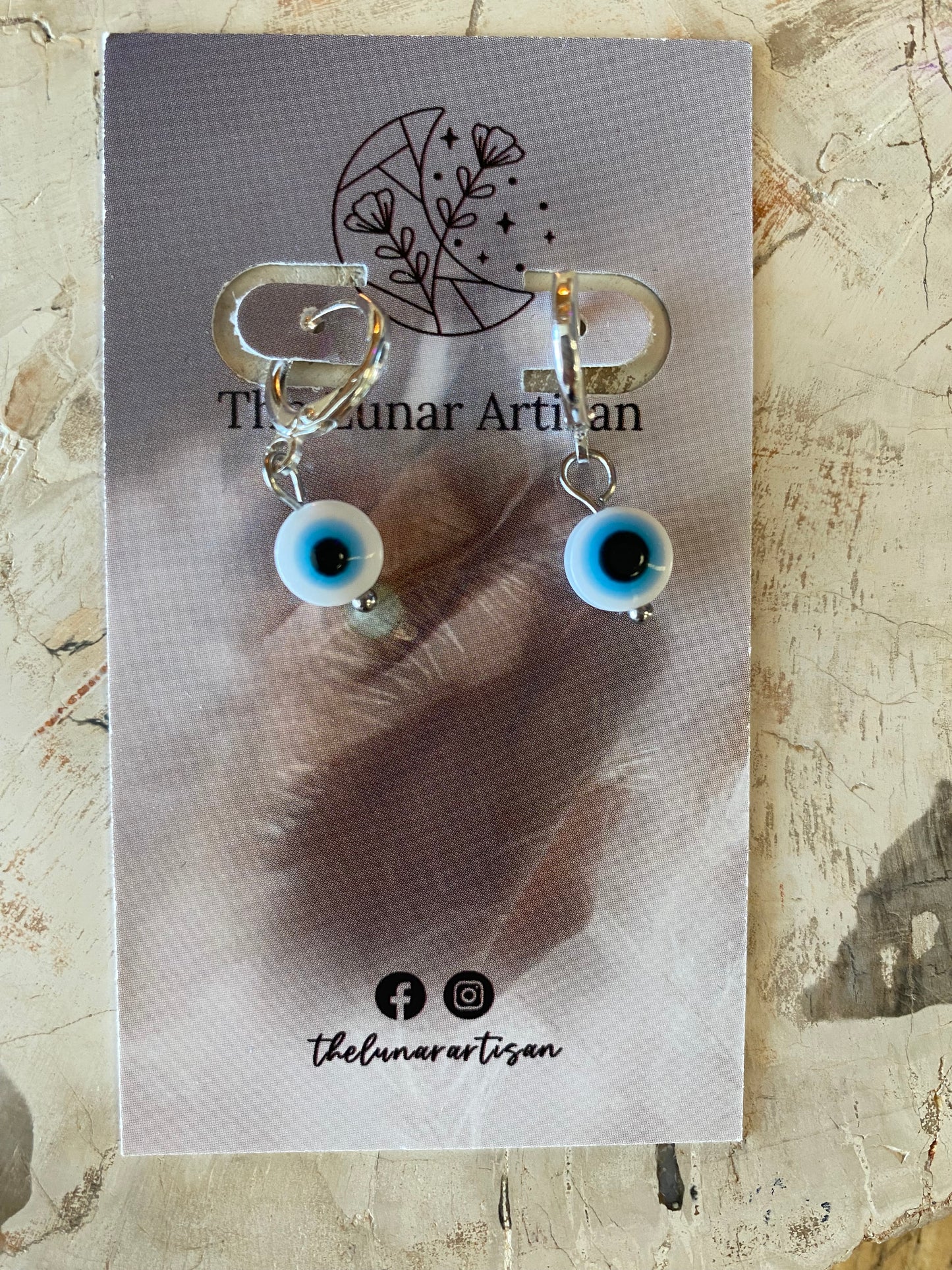 @thelunarartisan Evil eye Earrings