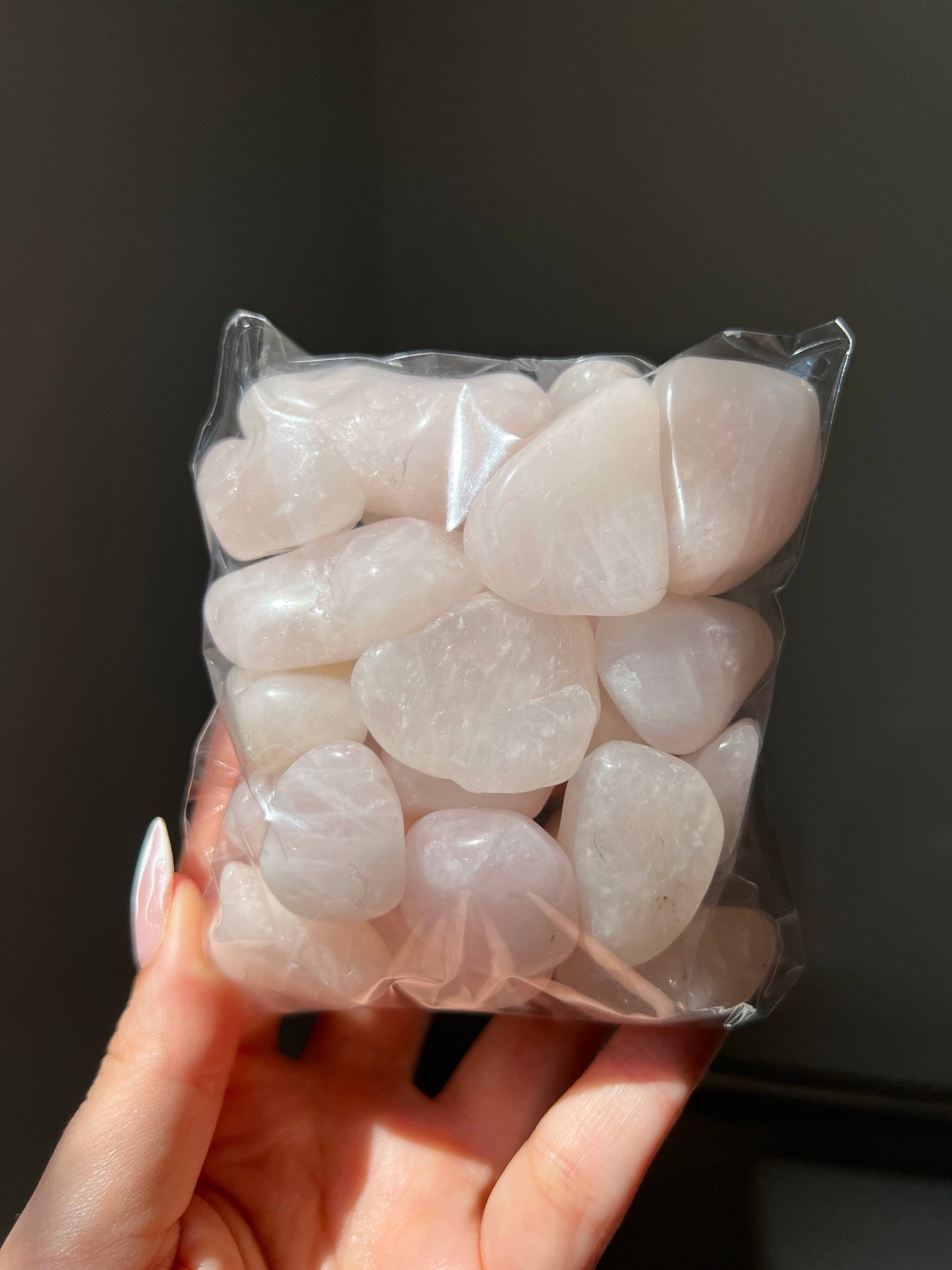 Rose Quartz Crystal Tumble Bag