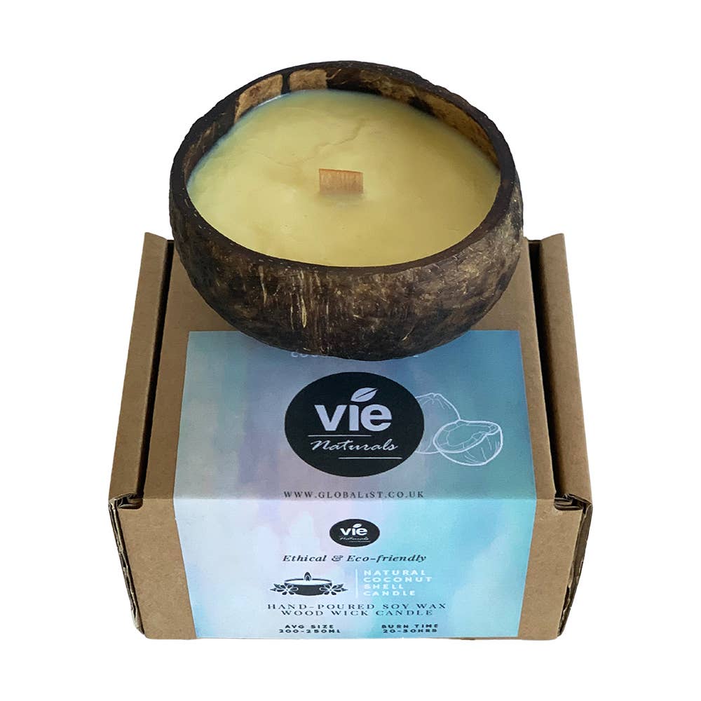 Handmade Candle in a Natural Coconut Shell