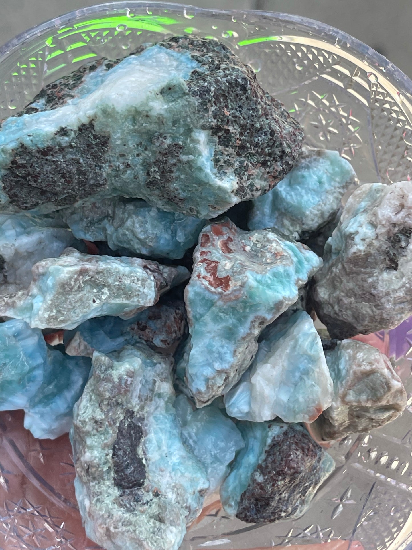 Larimar Rough Stone Sold by The Gram $1 per Gram