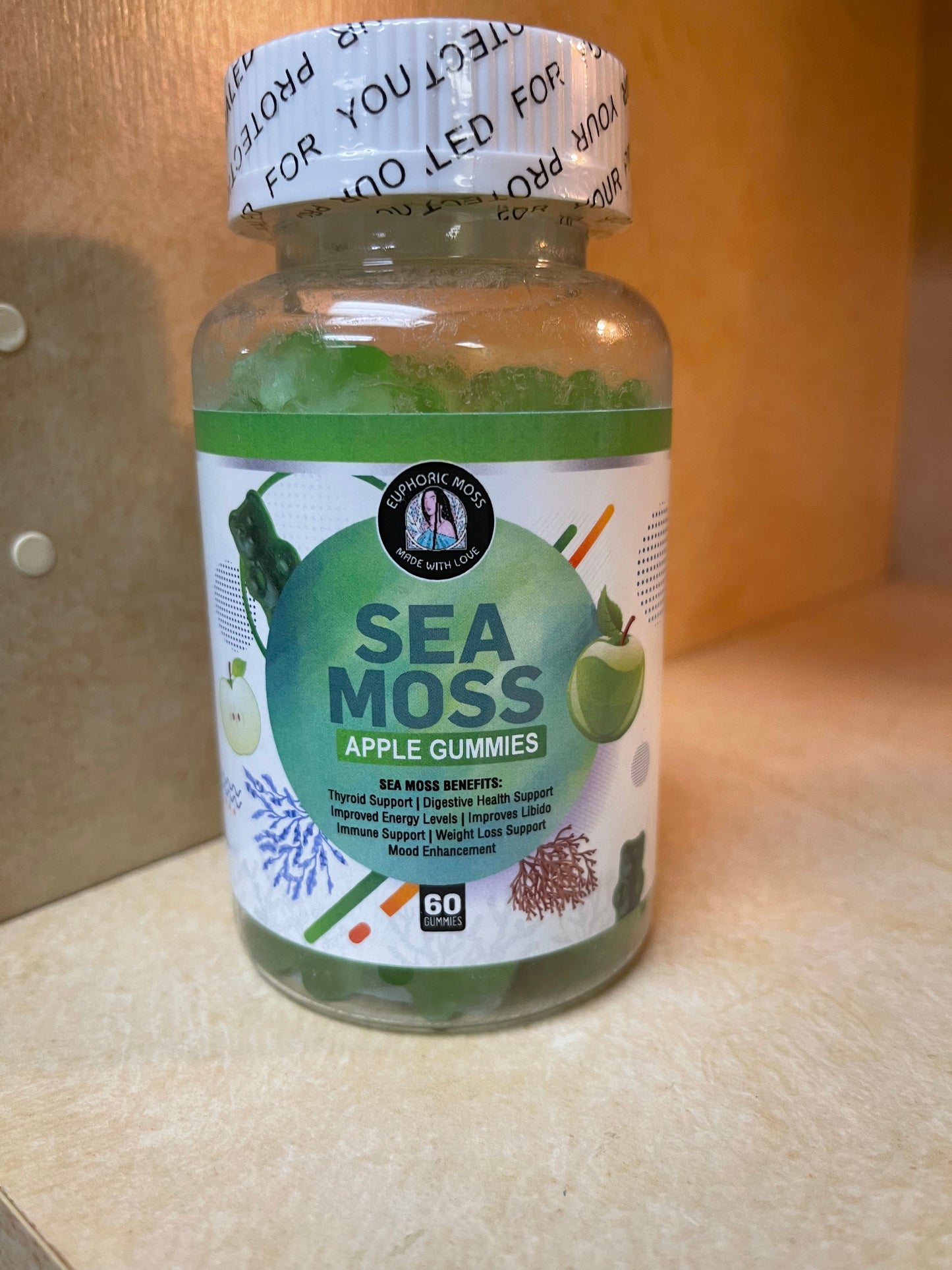 @euphoricmoss Sea Moss Gummies Green Apple