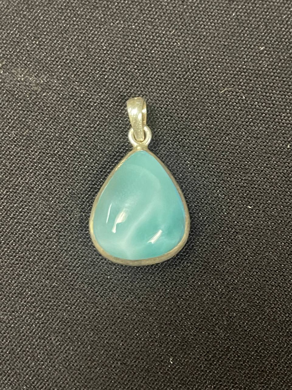 Silver Double Sided Larimar Cabuchon